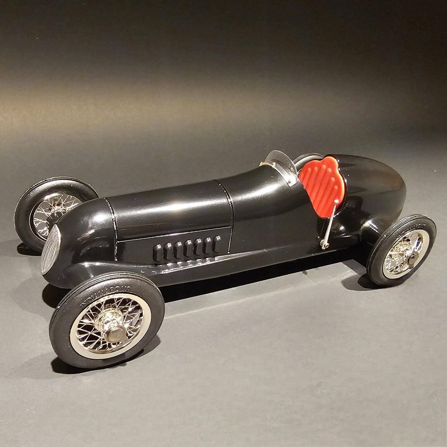 12" Antique Vintage Style Aluminum Black  Model Tether Car