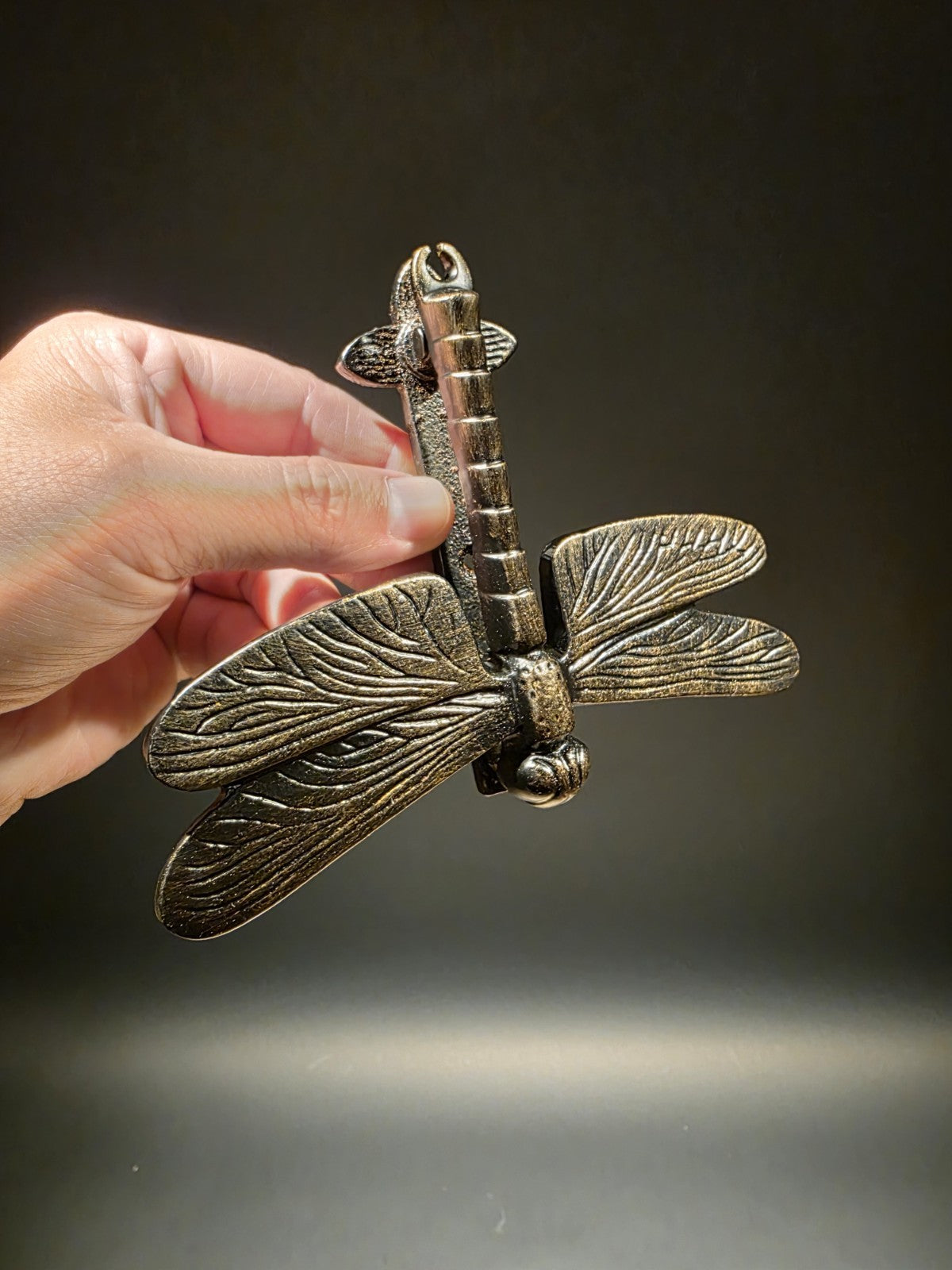 Antique Brass Vintage Style Cast Iron Dragonfly Door Knocker