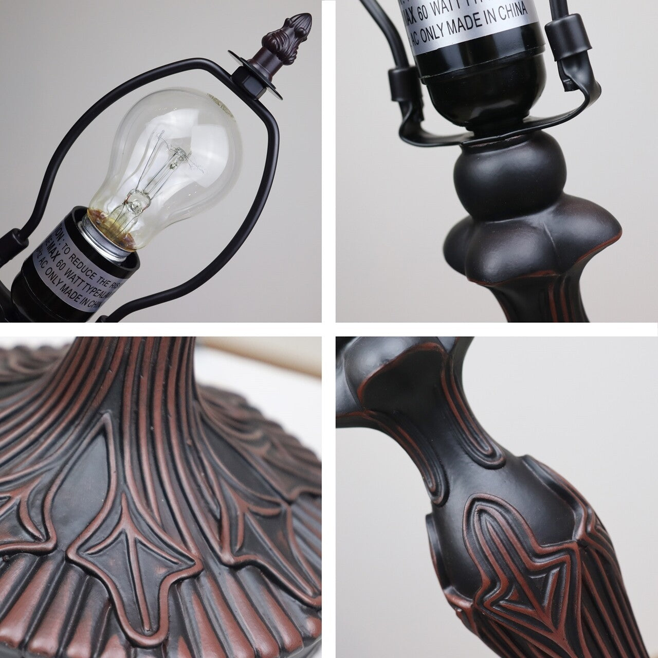 18.3" 1 light Stained Glass Table Lamp