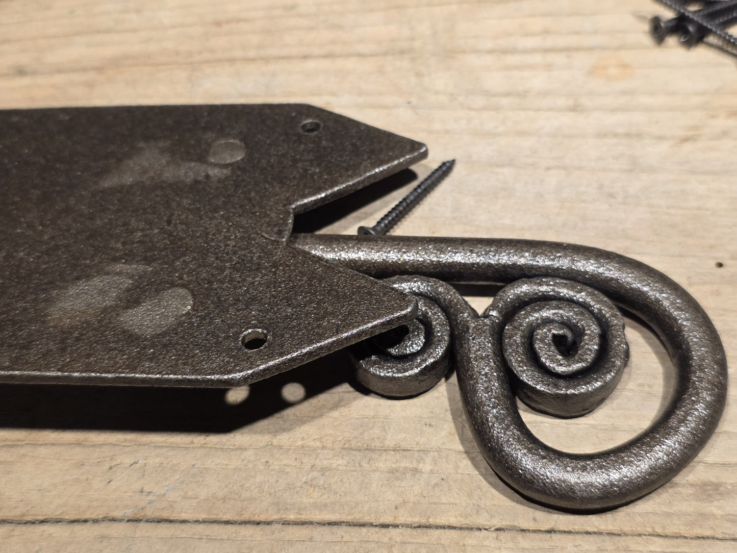 Antique Style Pennsylvania German  Slide Latch Hand Forged Primitive Iron