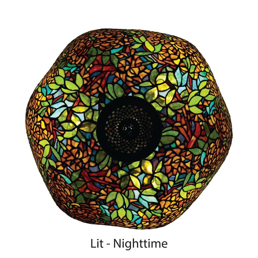 31.75"H Laburnum Antique Style Stained Glass Table Lamp