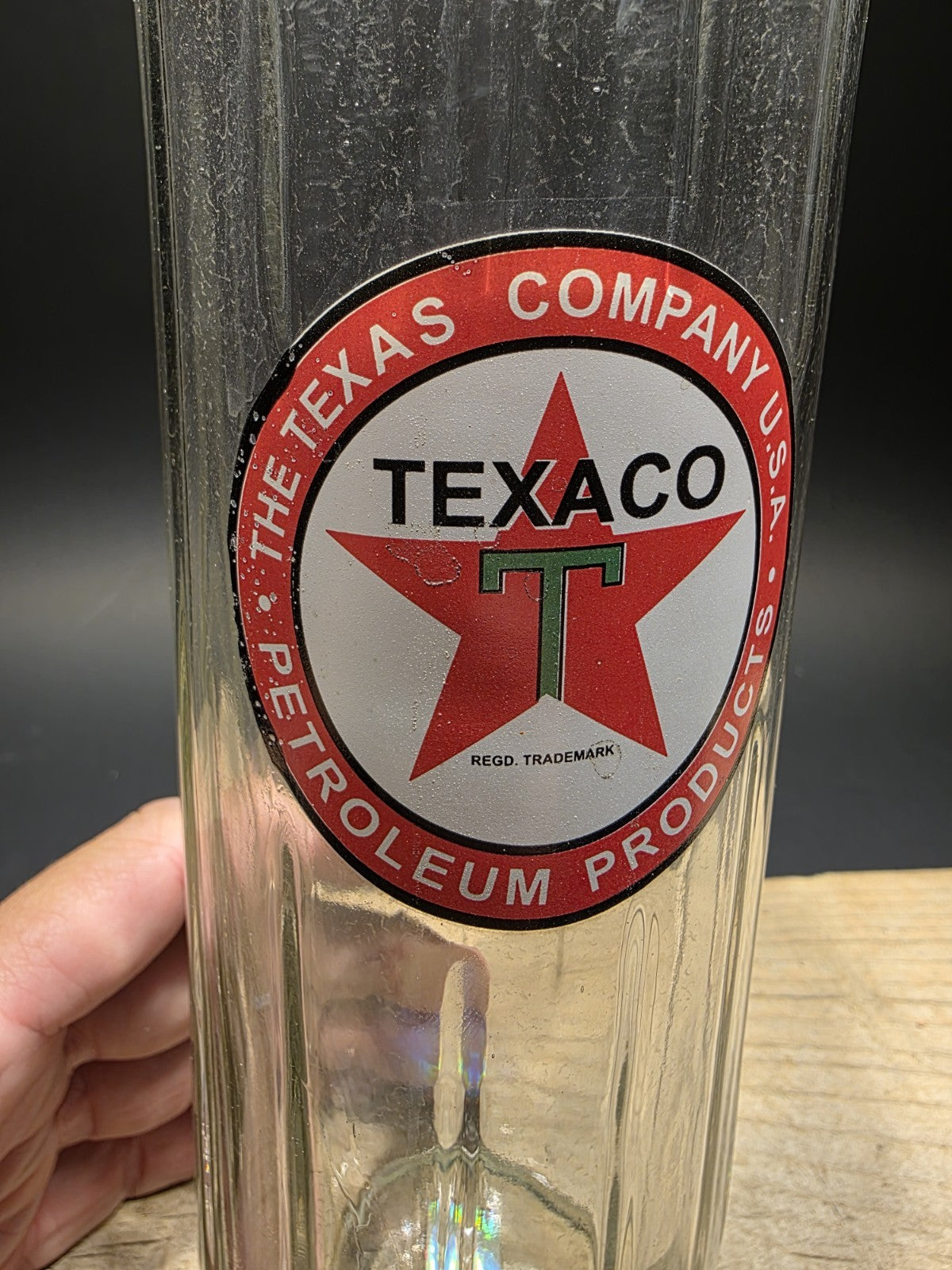 Vintage Style Glass Texaco Fire Chief Oil Bottle