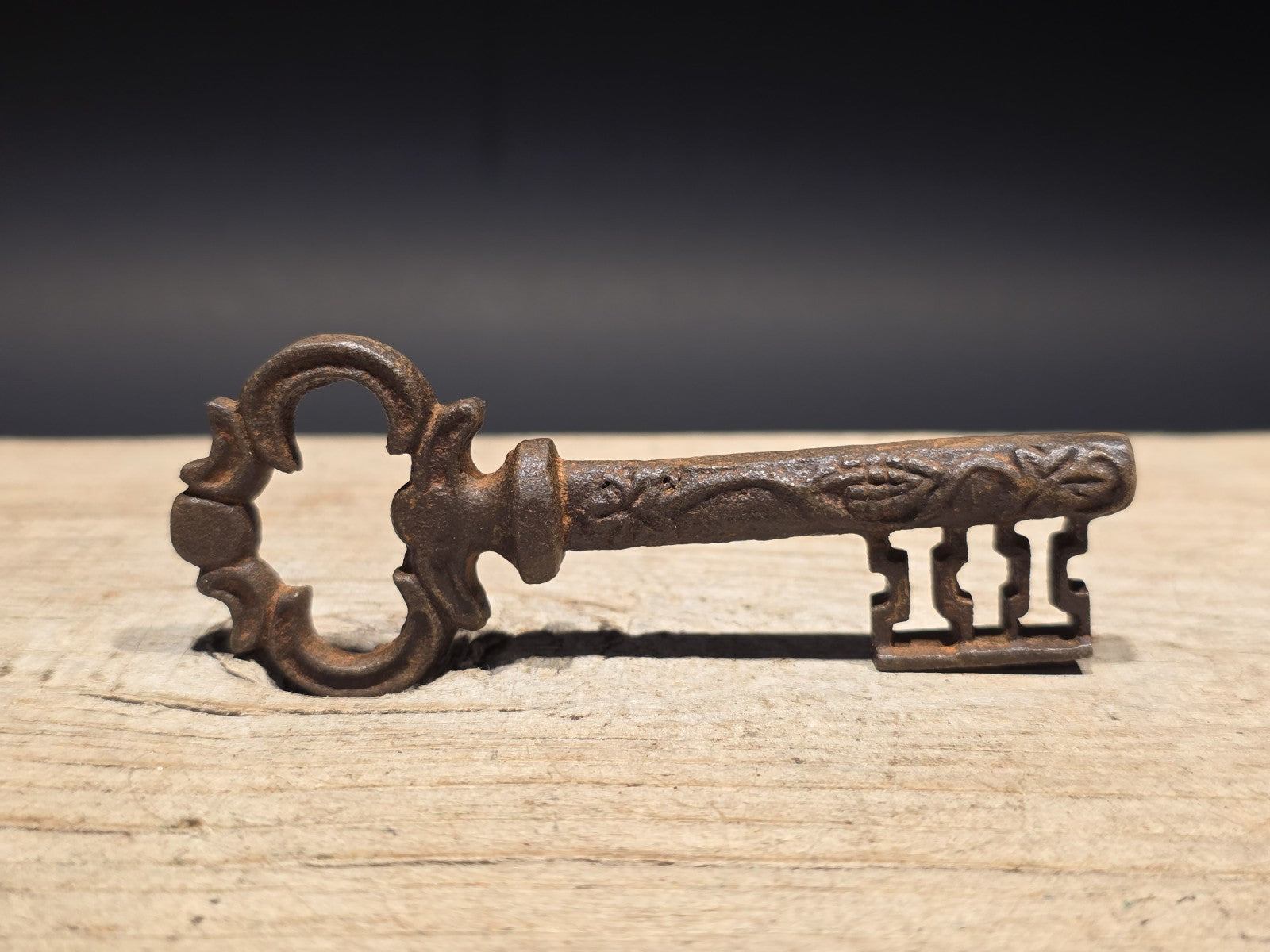 4" Antique Style Iron Large Skeleton Church Key