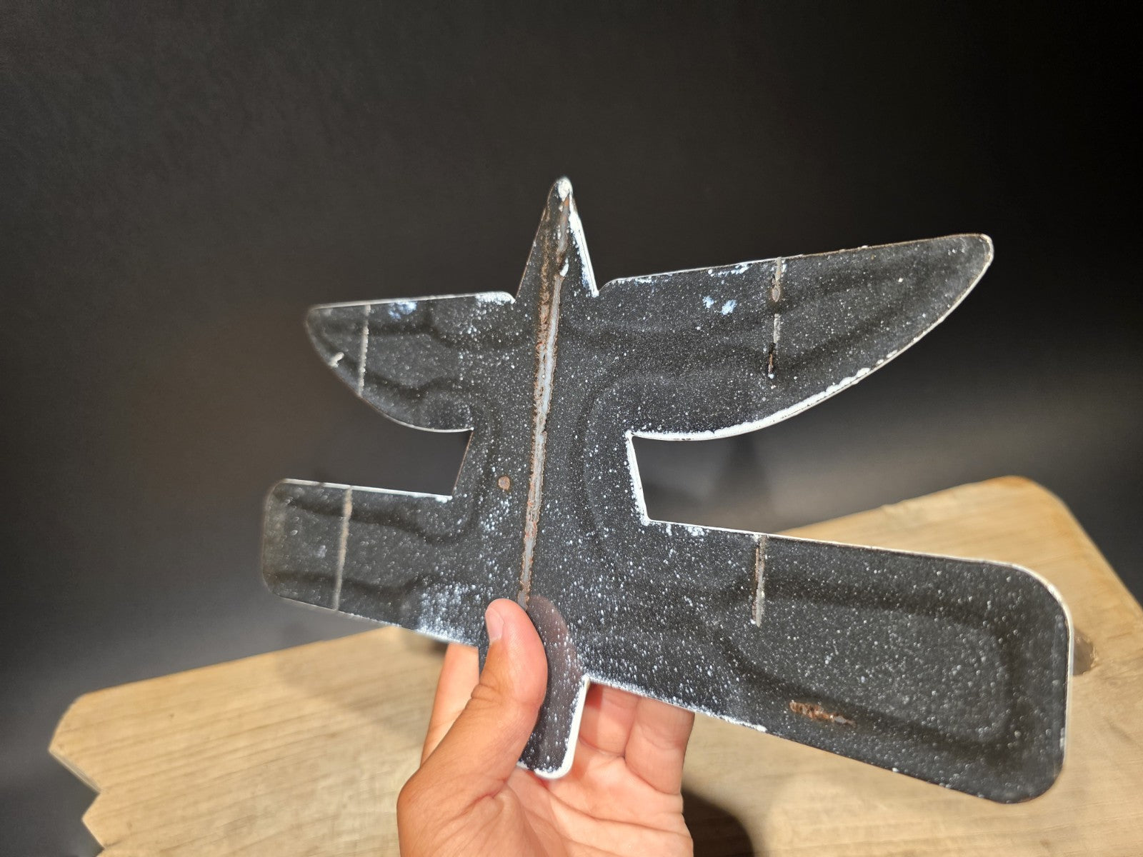 11" Antique Vintage Style Porcelain Giant Power Gas Oil Sign Plaque