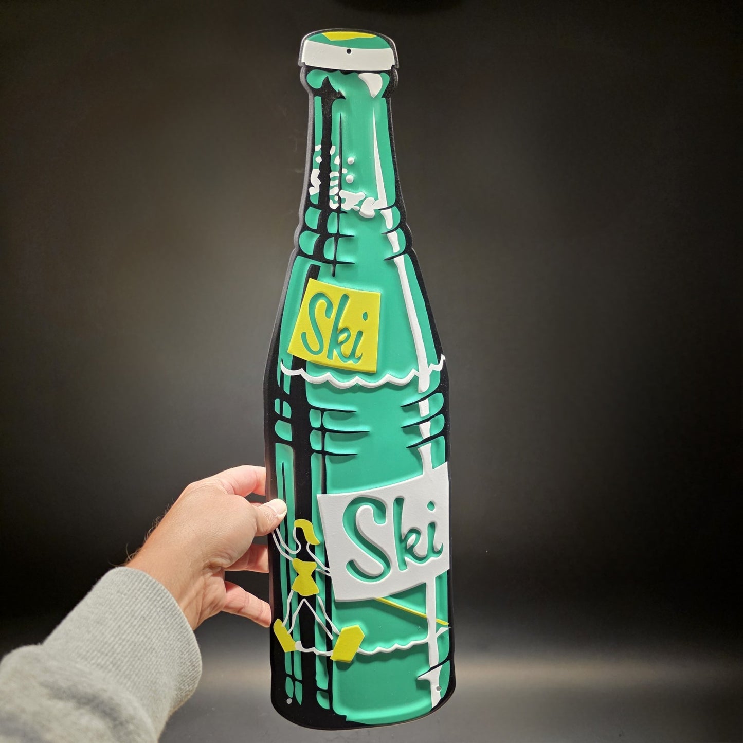 22" Vintage Style Ski Soda Advertising Metal Wall Sign