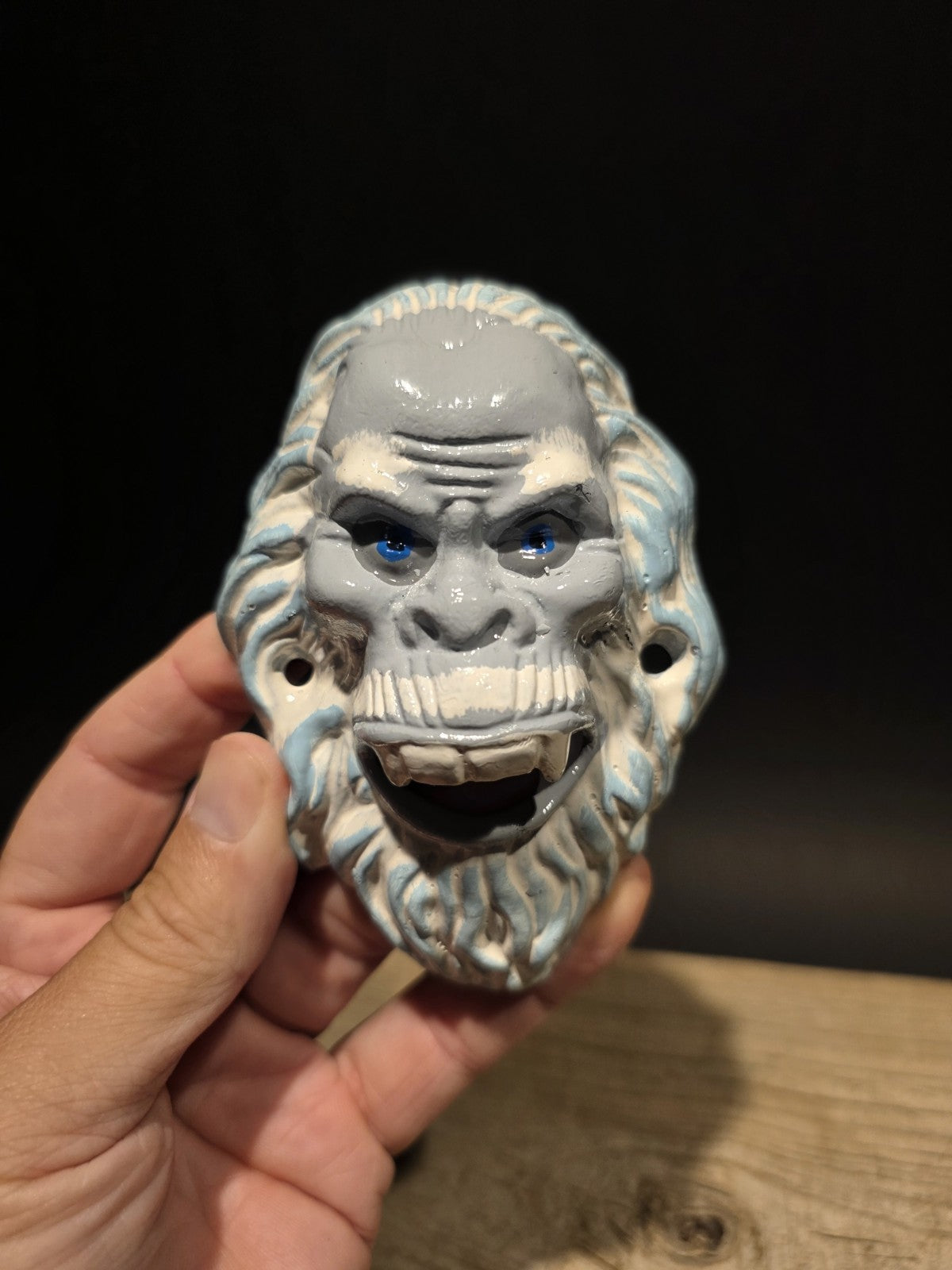 Antique Vintage Style Cast Iron Yeti Sasquatch Wall mount Bottle Opener