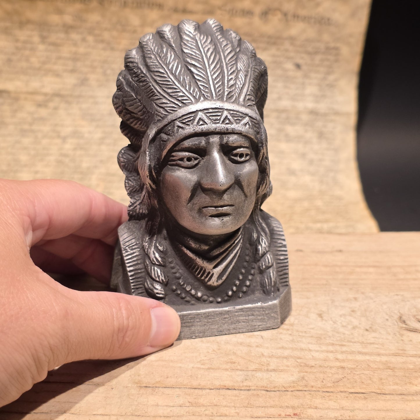 5" Vintage Style Metal Indian Motorcycle Coin Bank