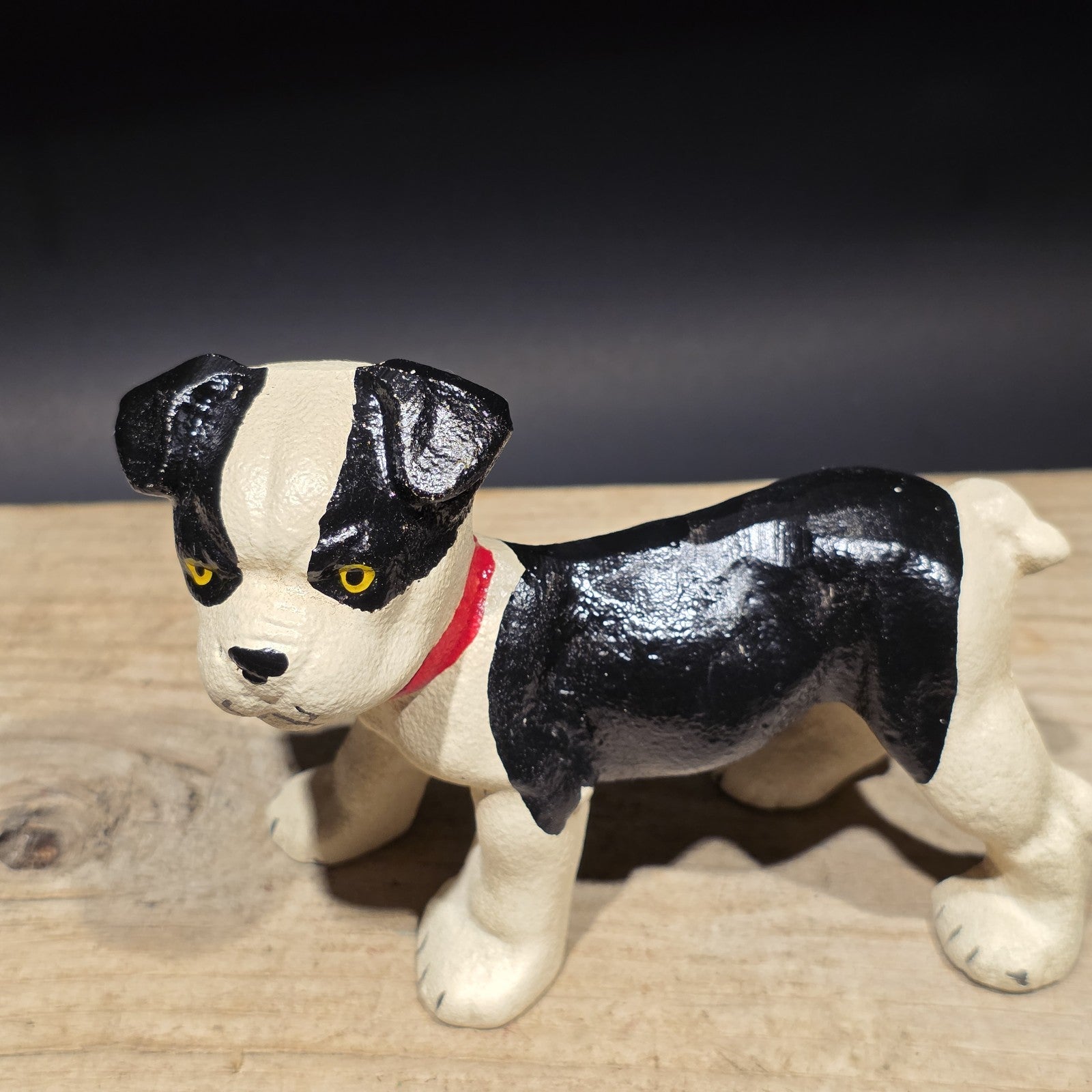 5" Antique Style Cast Iron Boston Terrier Dog Door Stop