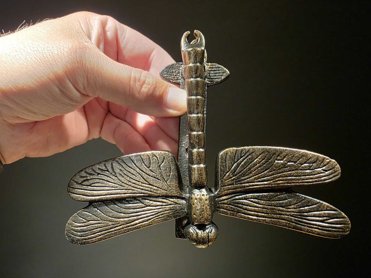 Antique Brass Vintage Style Cast Iron Dragonfly Door Knocker