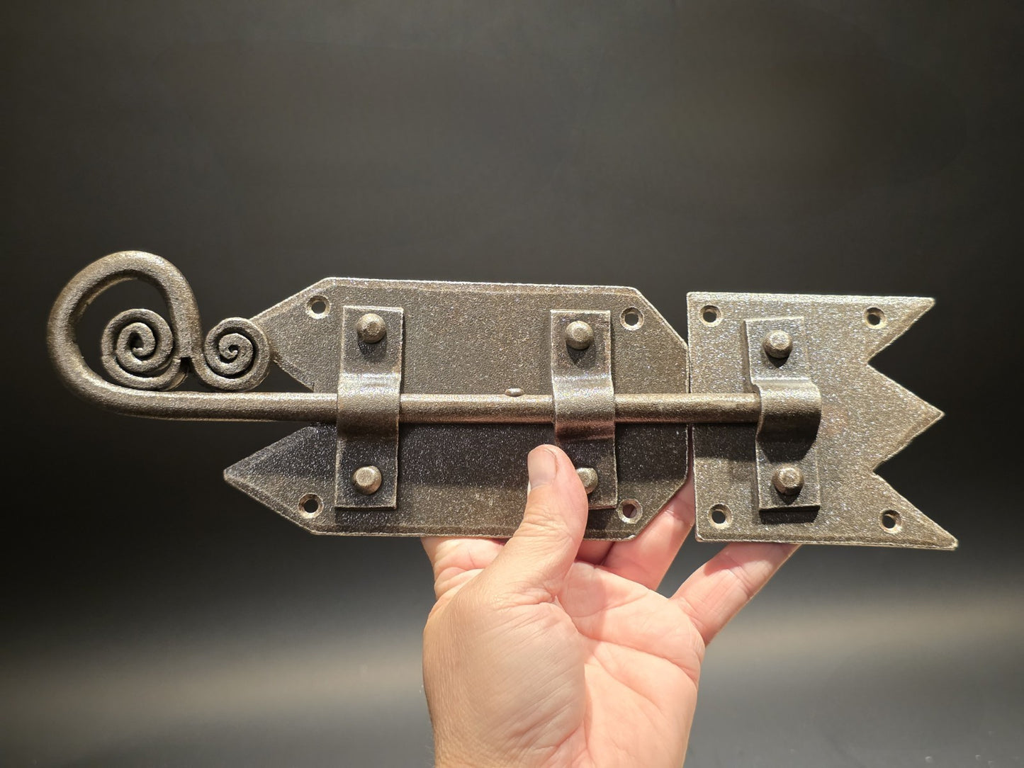 Antique Style Pennsylvania German  Slide Latch Hand Forged Primitive Iron