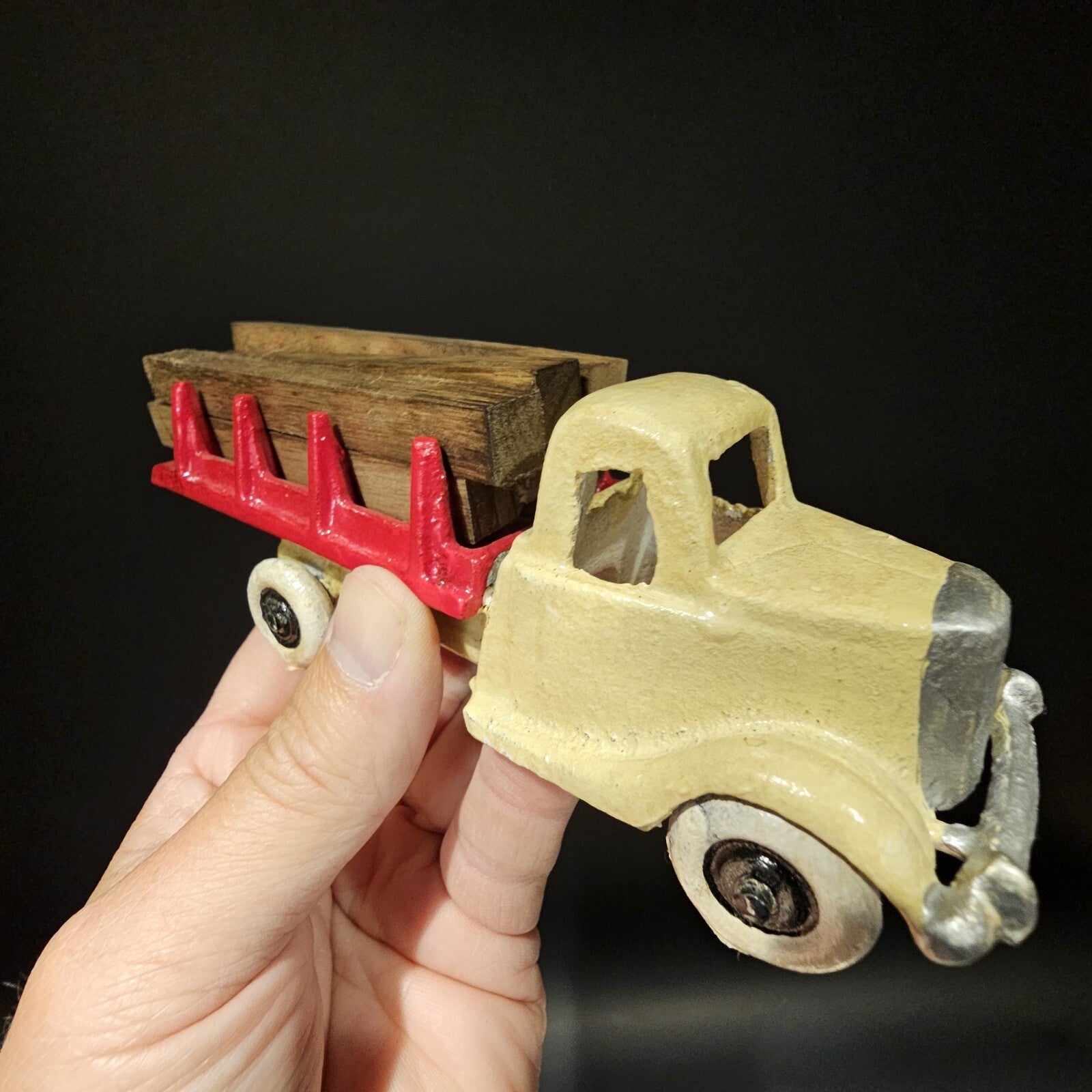 Antique Vintage Style Cast Iron Truck Flat bed Car