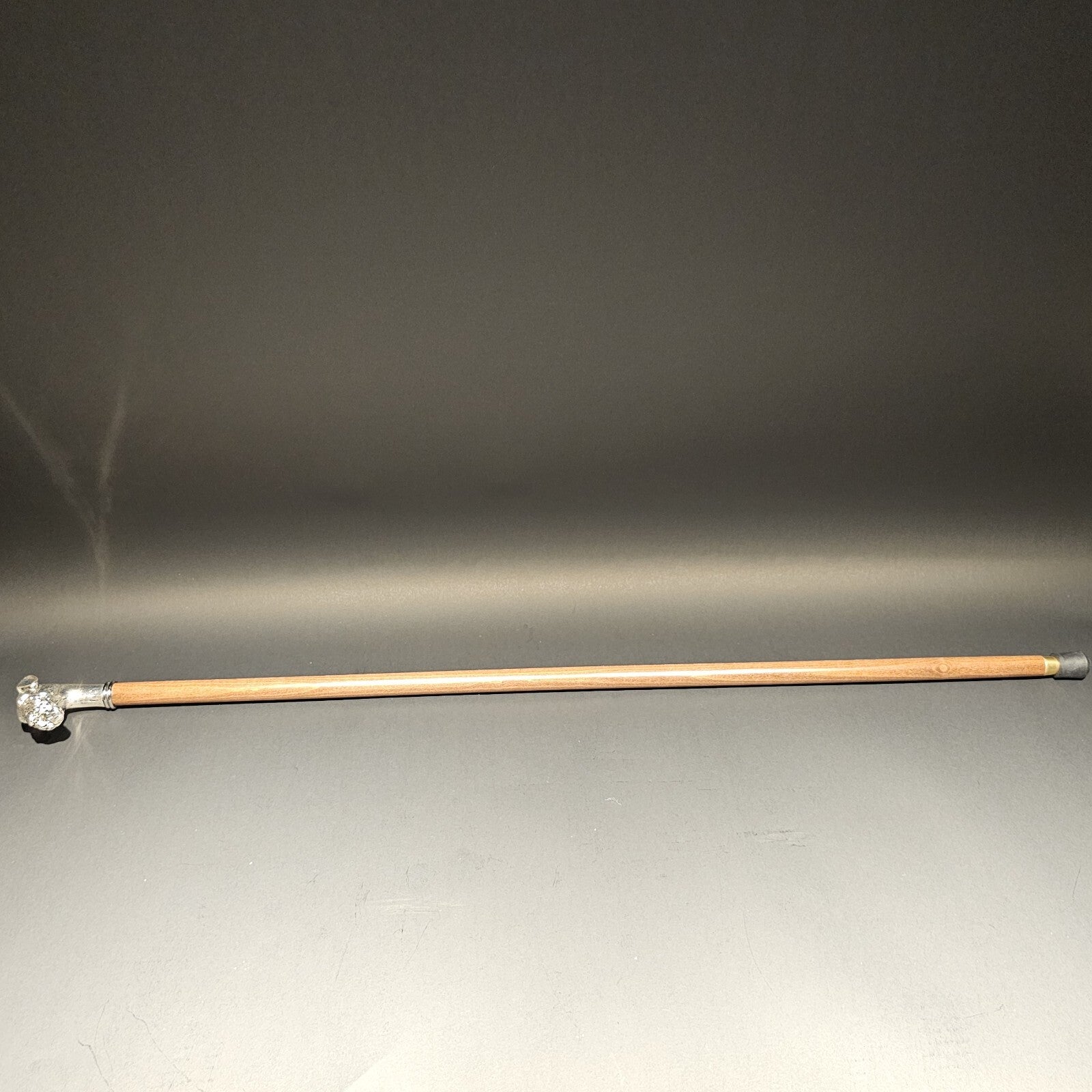 36" Antique Style Fox Terrier Dog Head Walking Stick Cane