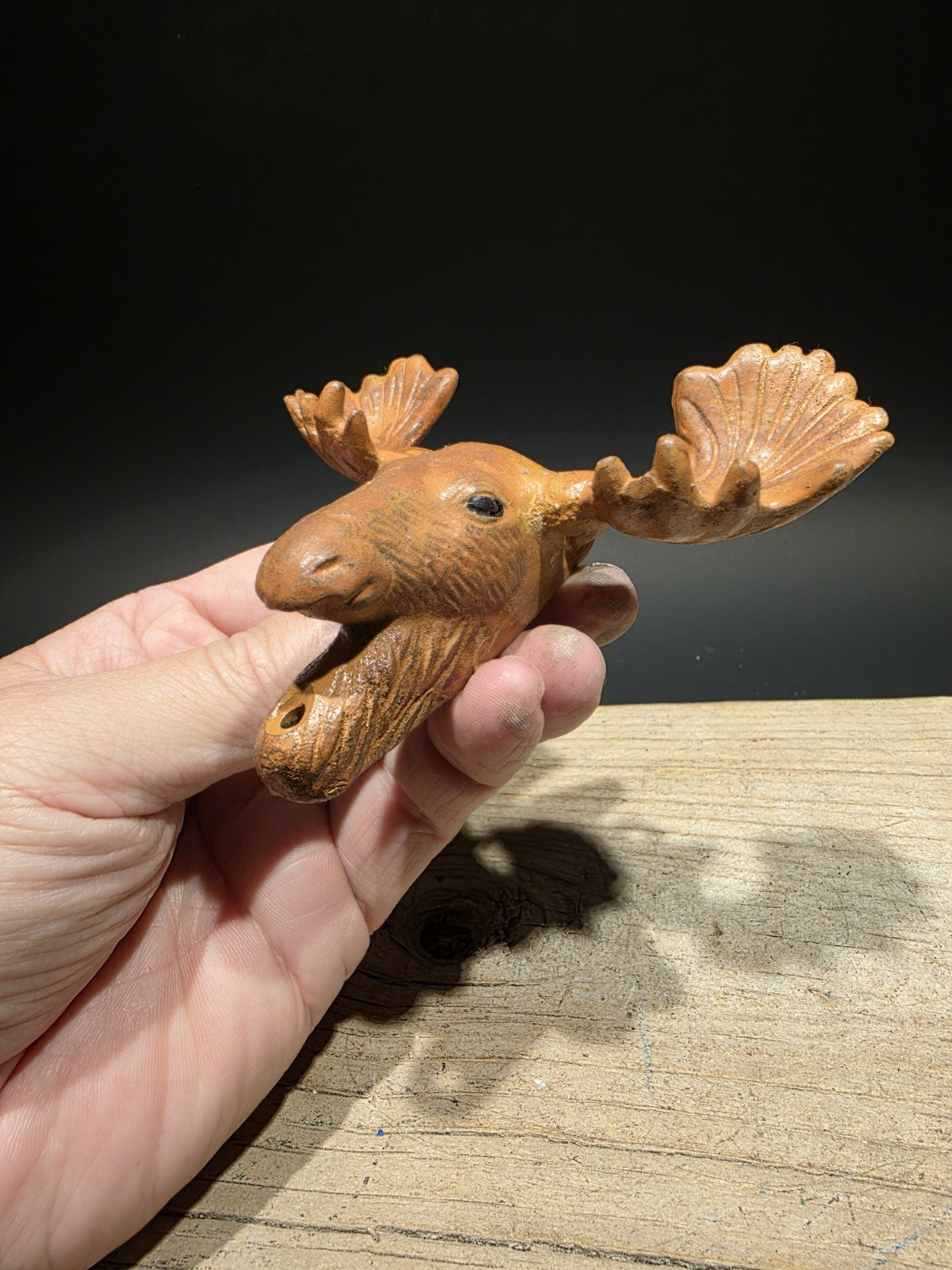 Antique Vintage Style Cast Iron Moose Head Bar Bottle Opener