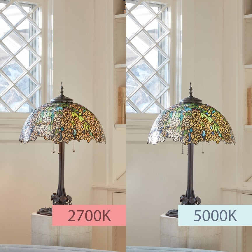 31.75"H Laburnum Antique Style Stained Glass Table Lamp