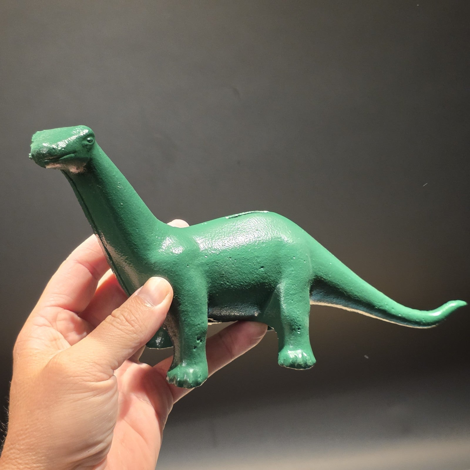 Antique Style Cast Iron Brontosaurus Dinosaur Coin Bank