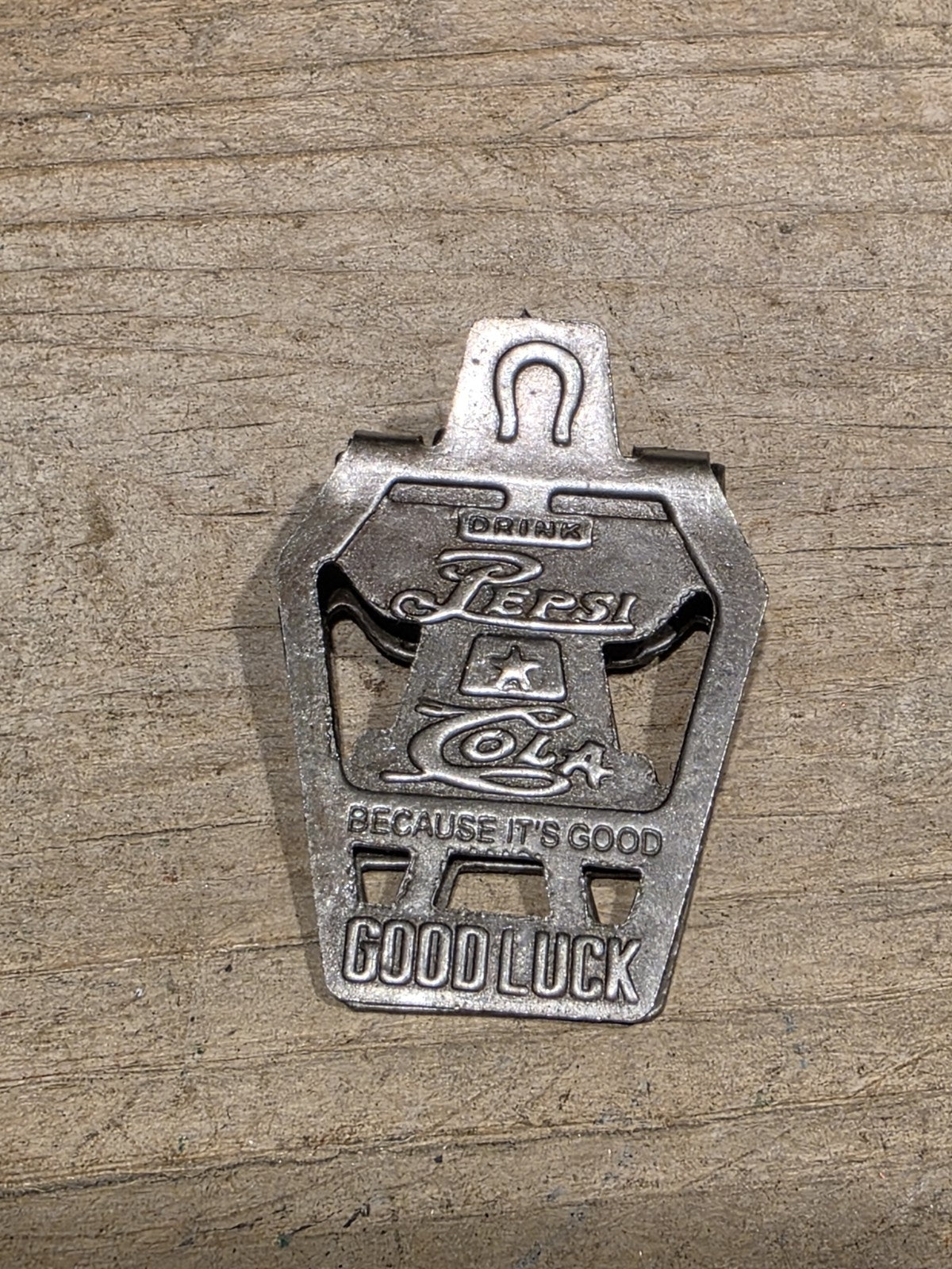 Antique Style Metal Pepsi Cola Good Luck Paper or Money Clip