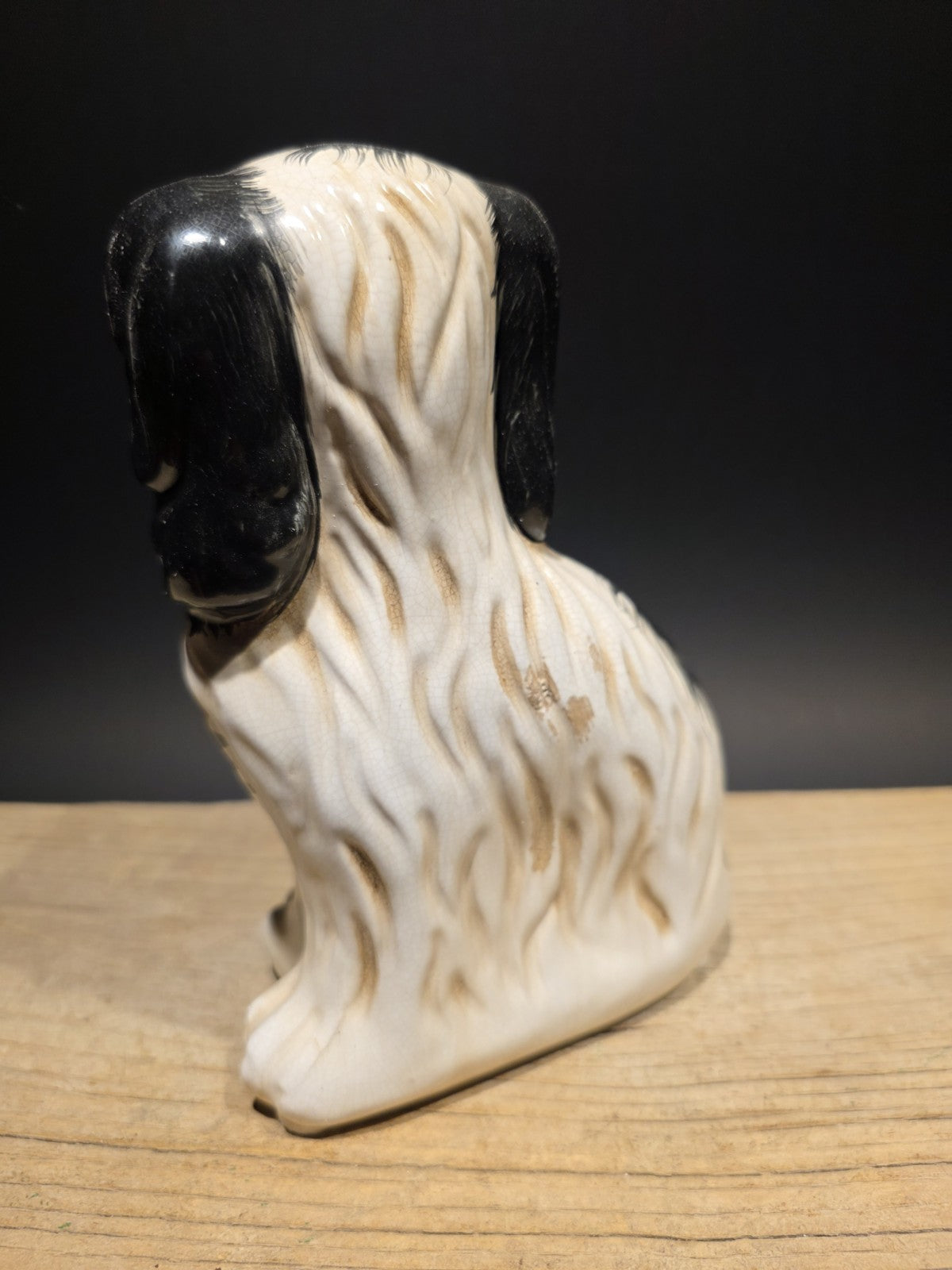 8" Antique Vintage Style Staffordshire Spaniel Dog Figurine