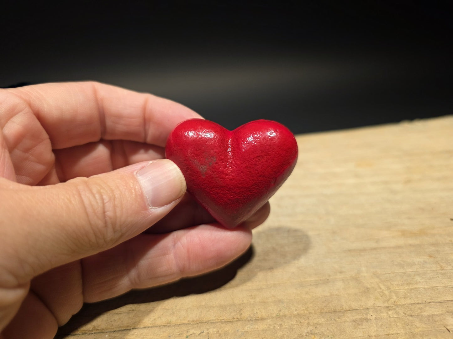 Vintage Style Cast Iron Red Heart