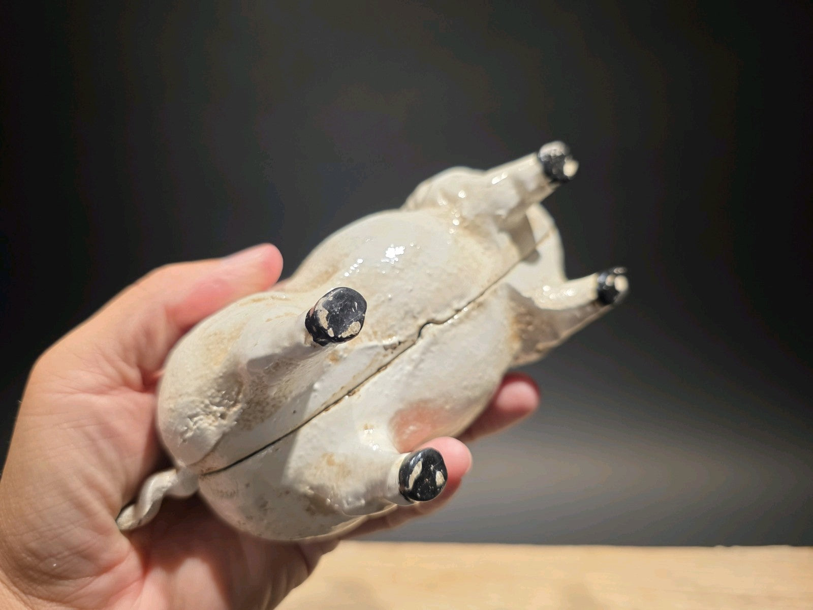 Antique Style Cast Iron Mechanical Hog Pig Coin Bank
