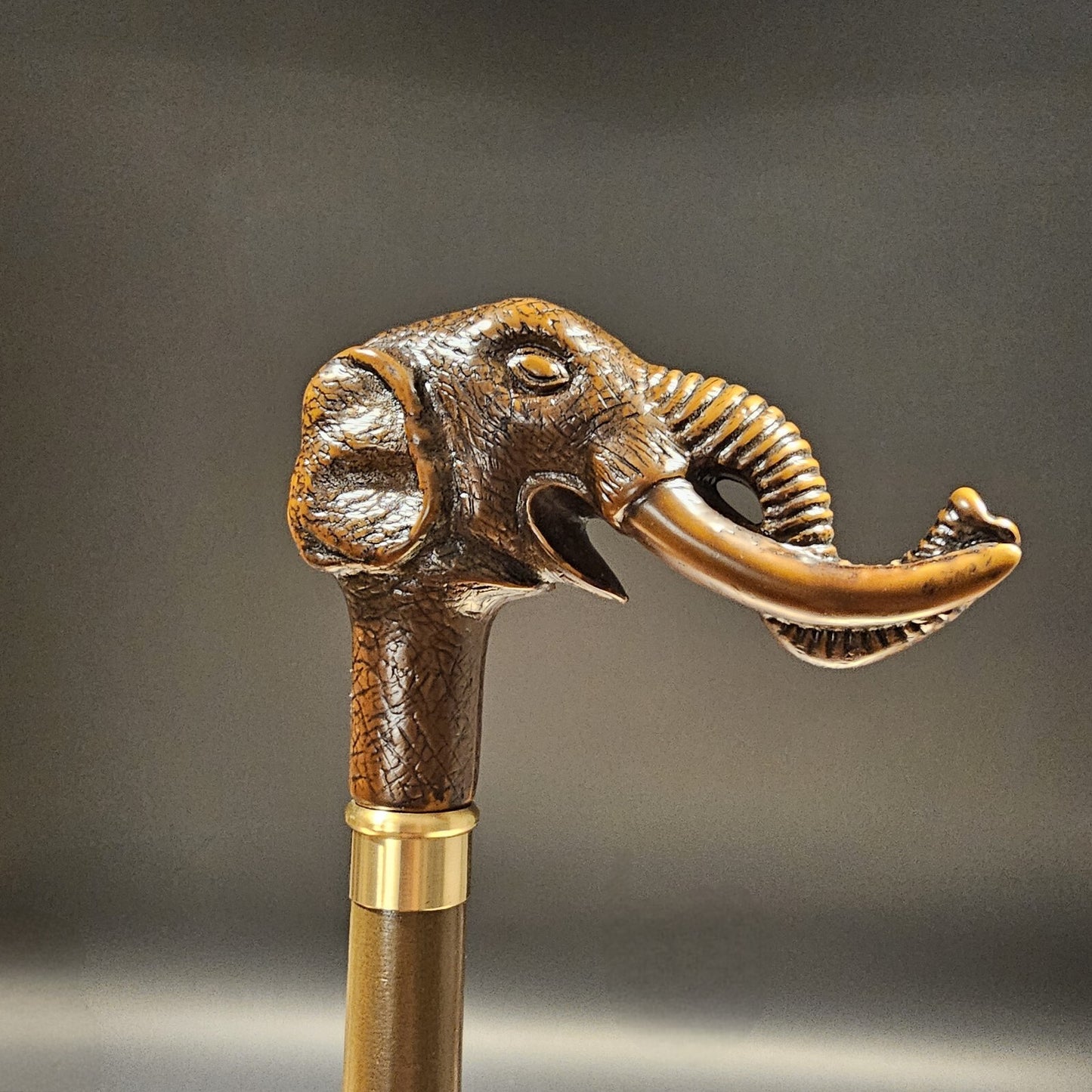 36" Antique Style Elephant Walking Stick Cane