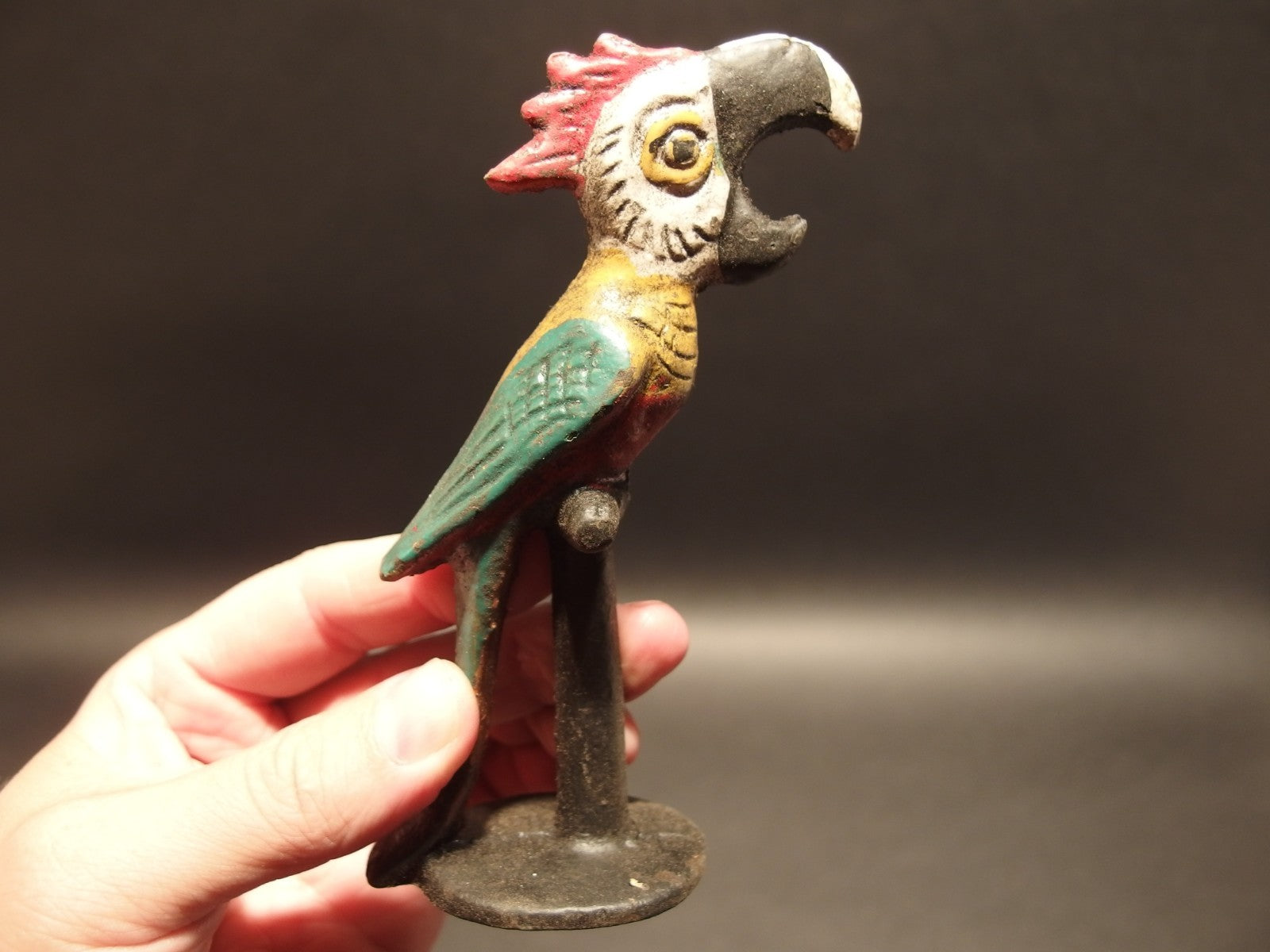 Antique Vintage Style Cast Iron Parrot Beer Bottle Opener bar tool