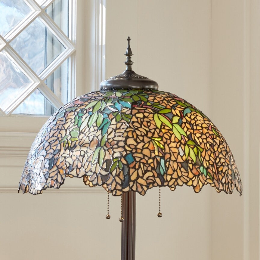 31.75"H Laburnum Antique Style Stained Glass Table Lamp