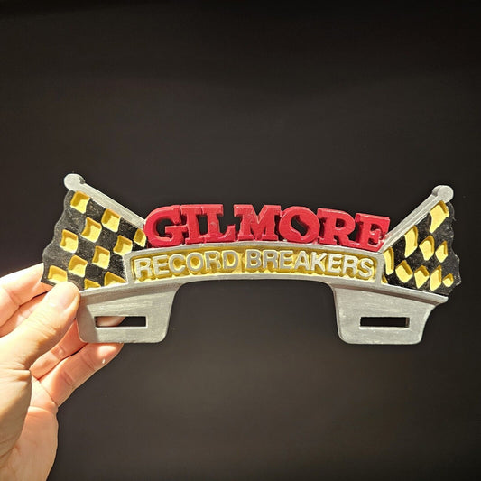 Vintage Style Aluminum Gilmore License Plate Fob Topper