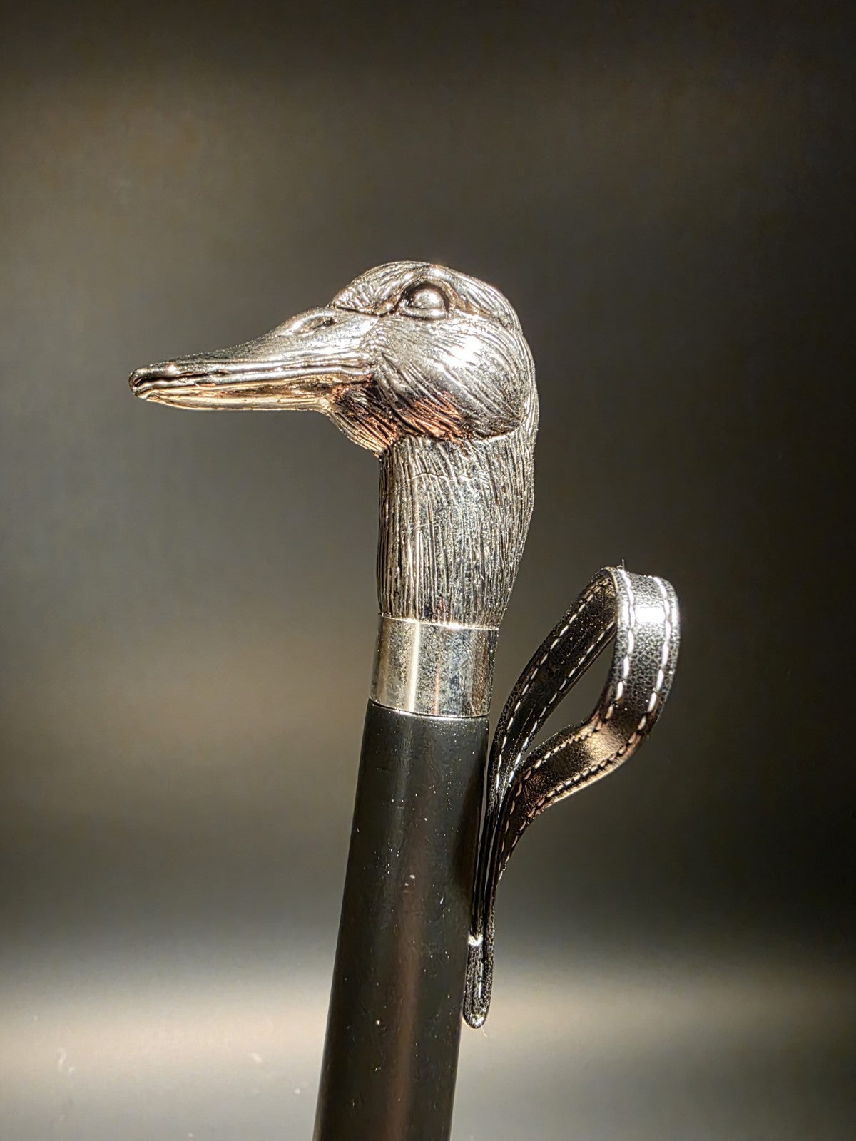 22" Vintage Style Silver Duck Head Shoehorn