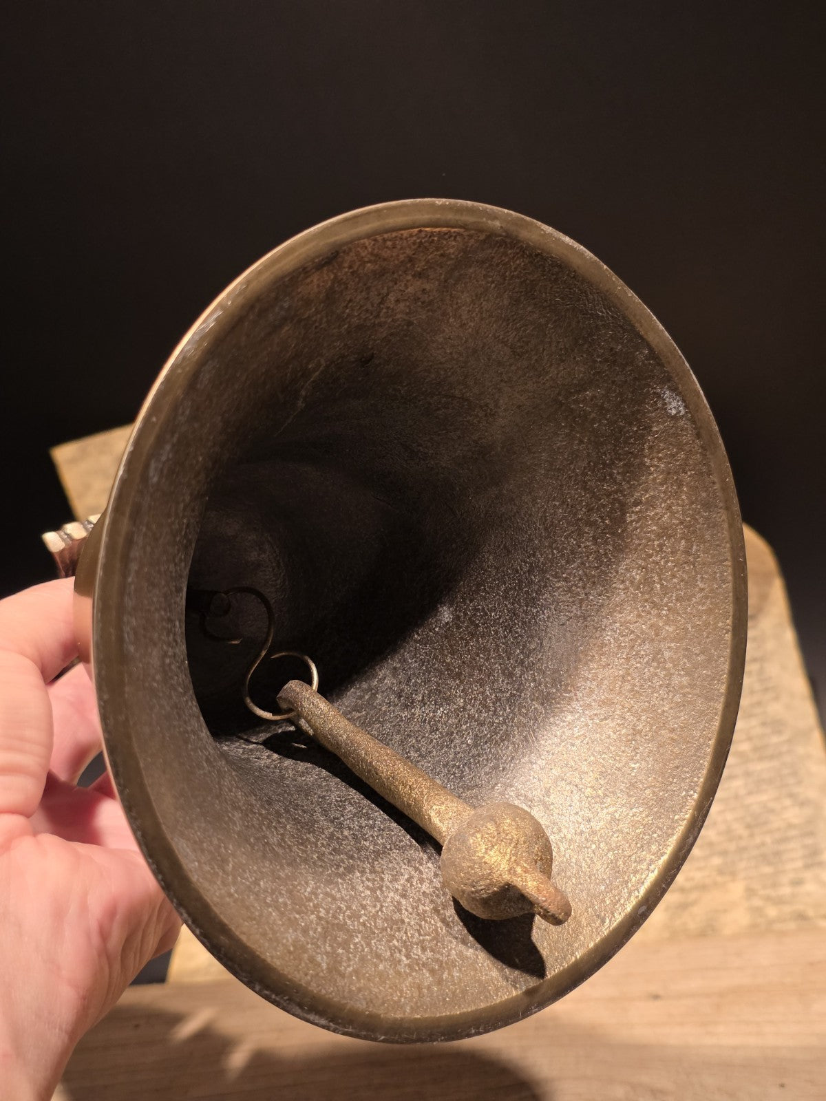 Large 11" Antique Style Brass Eagle Desk Call Bell Americana Federalist Style