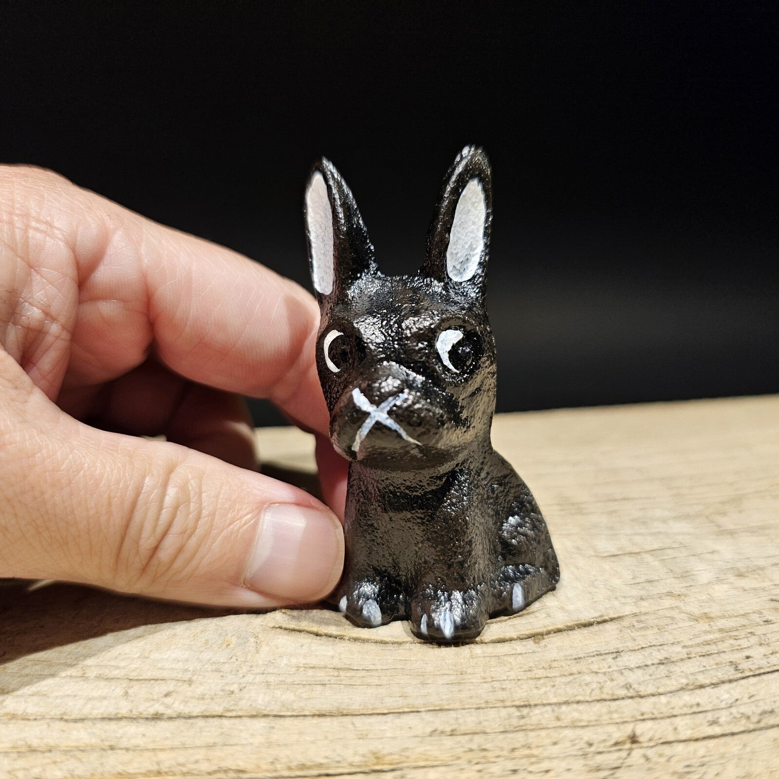 Antique Vintage Style Cast Iron French Bulldog Figure