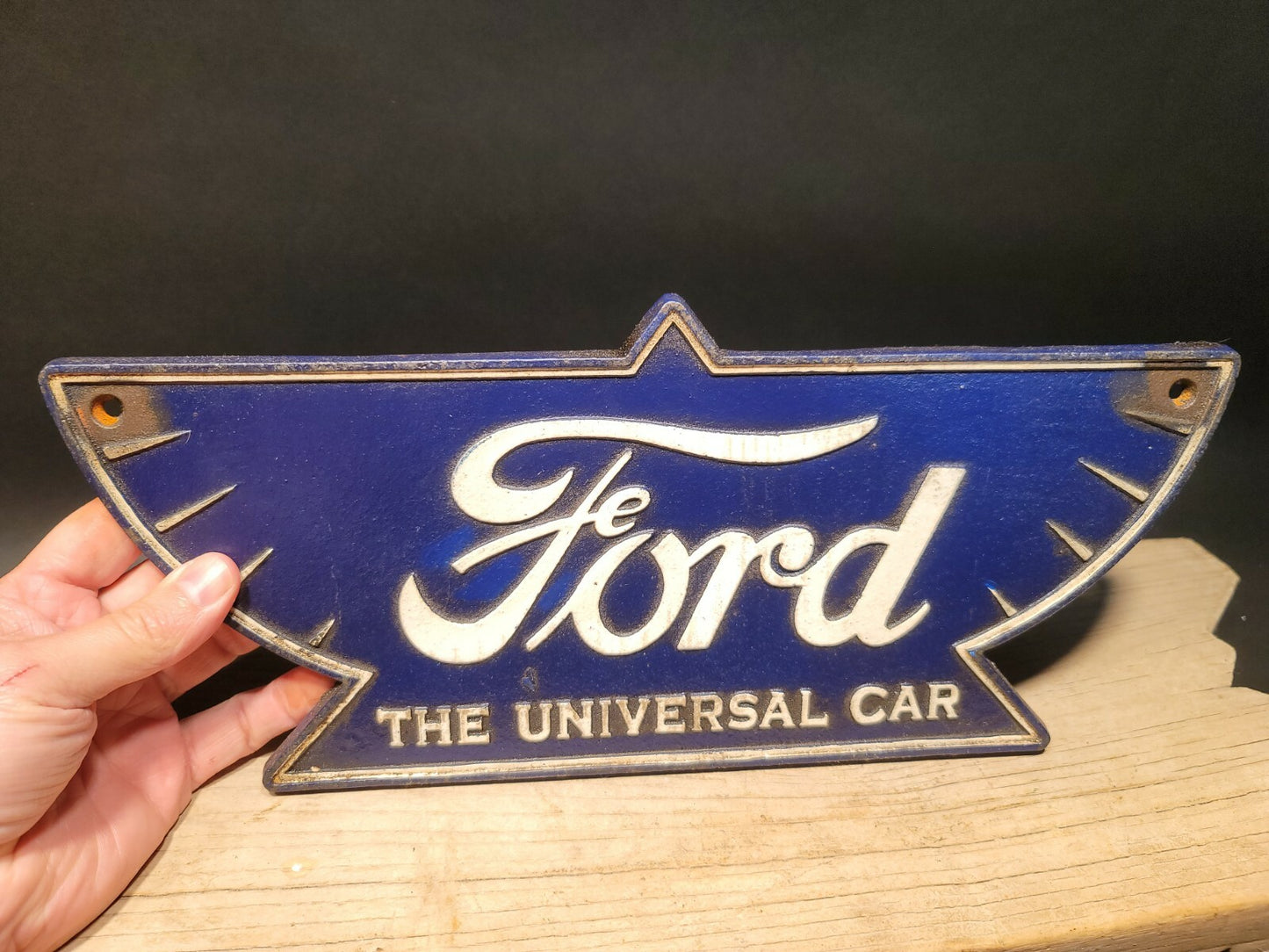 Antique Vintage Style Cast Iron Ford Car Sign Plaque