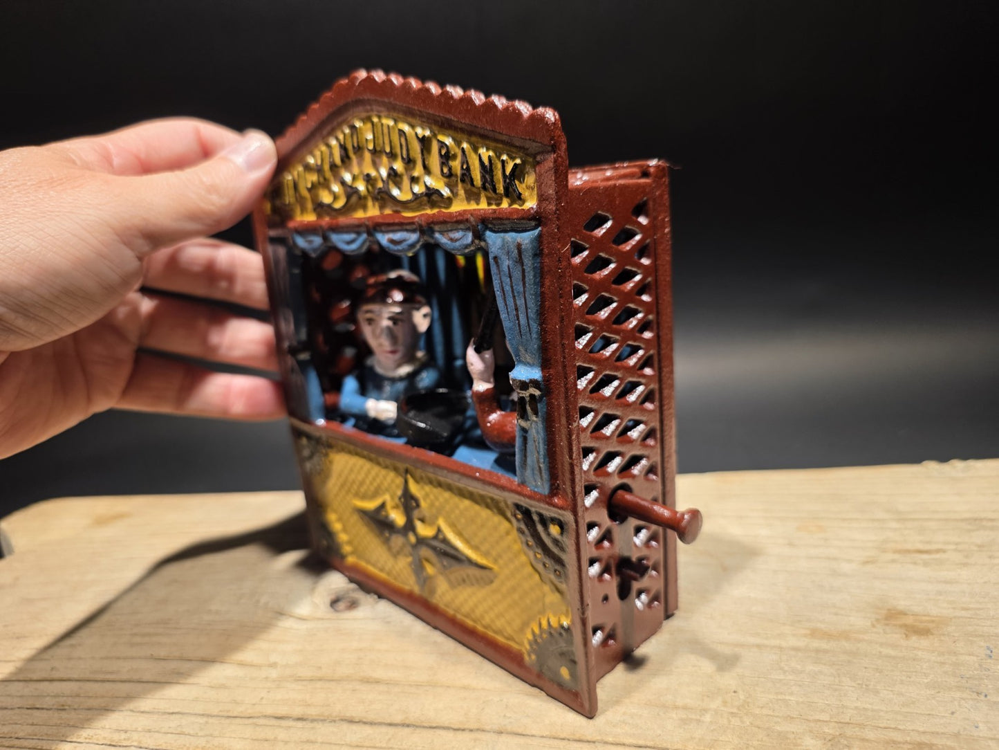 Antique Style Cast Iron Mechanical Coin Bank