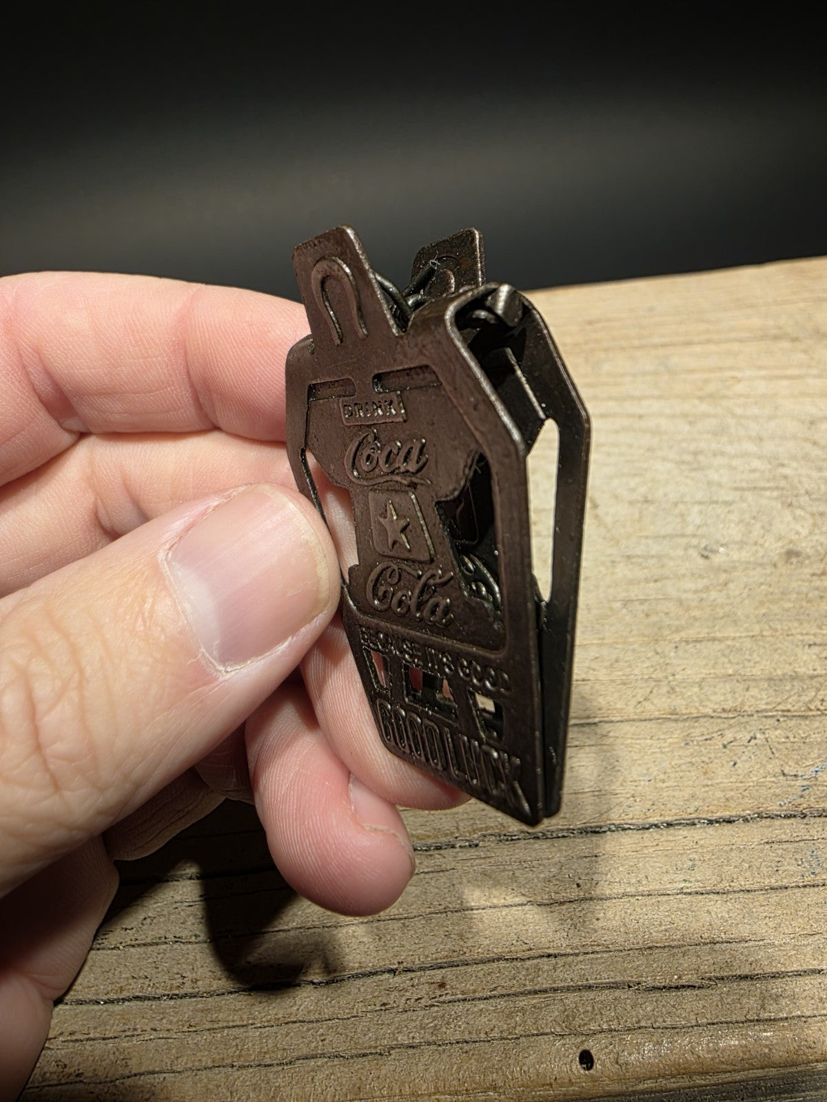 Antique Style Metal Coca-Cola “Good Luck” Advertising Clip