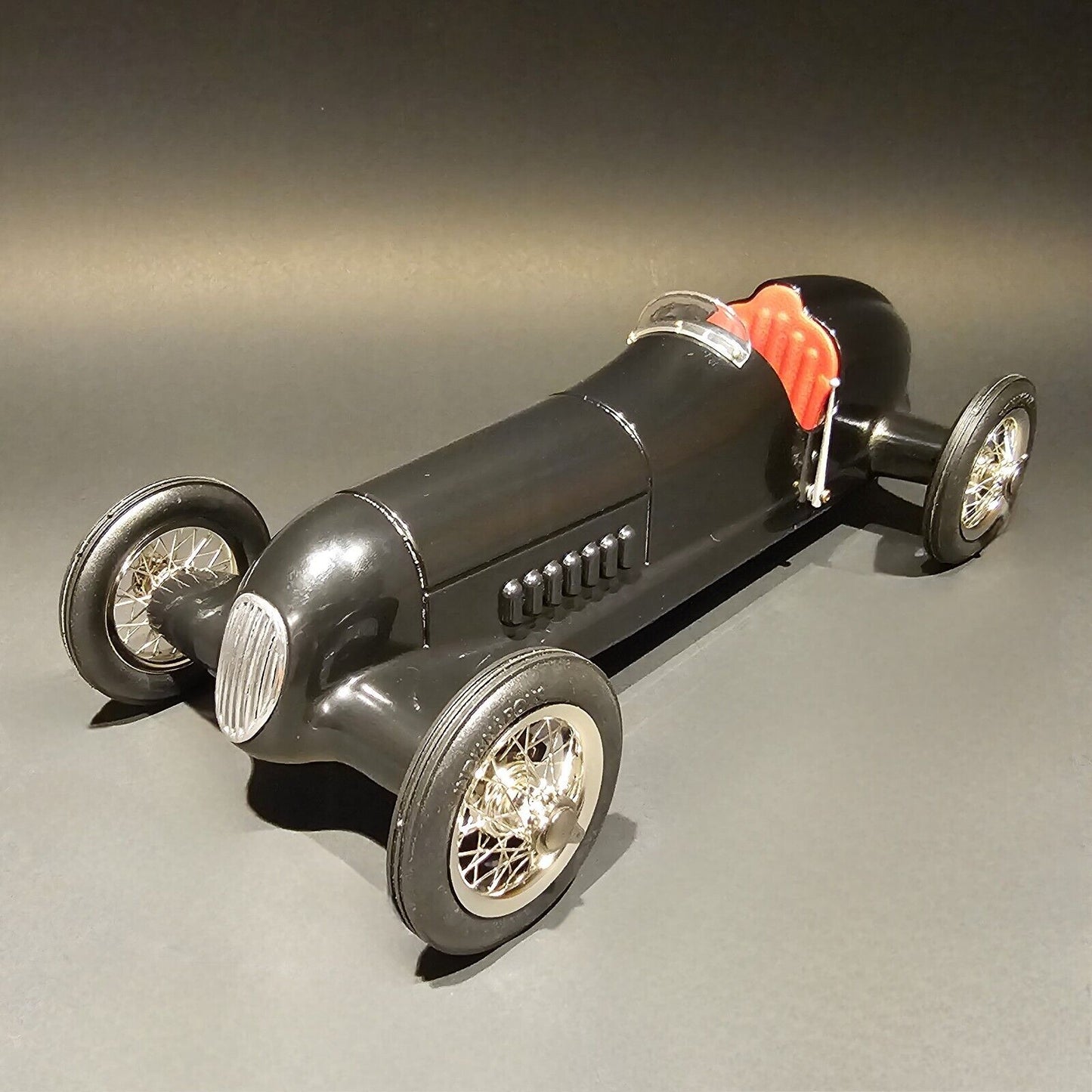 12" Antique Vintage Style Aluminum Black  Model Tether Car