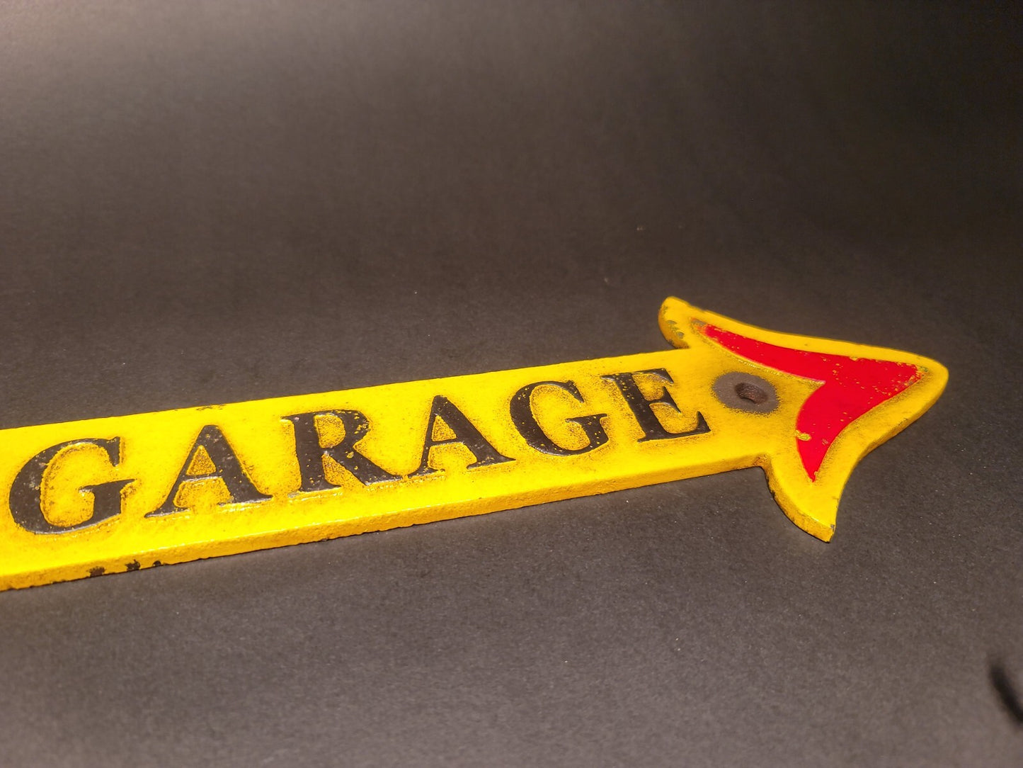 Antique Vintage Style Cast Iron Shell Gas Oil Garage Sign Plaque