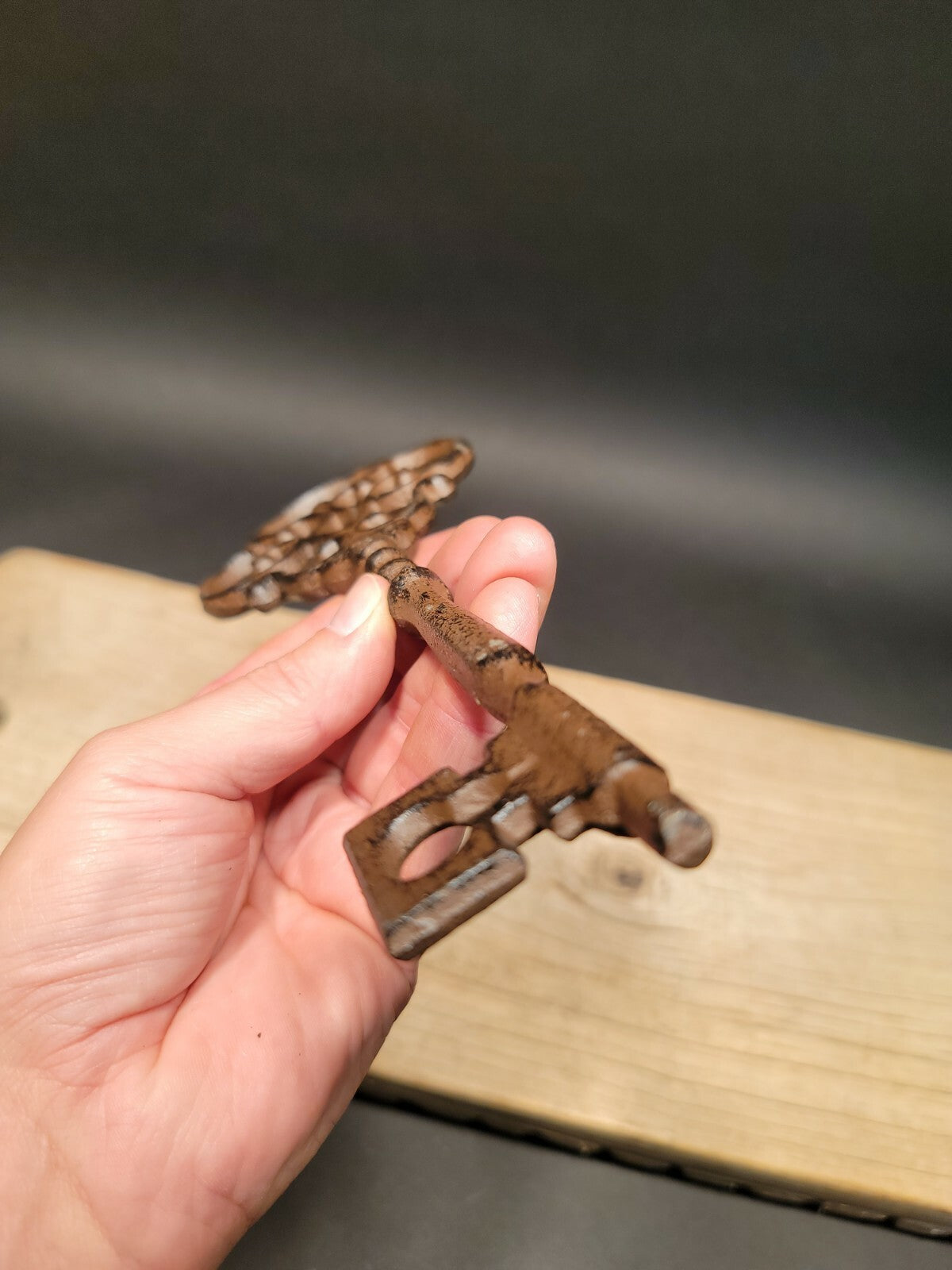 Antique Vintage Style Cast Iron Large Ornate Skeleton Key 