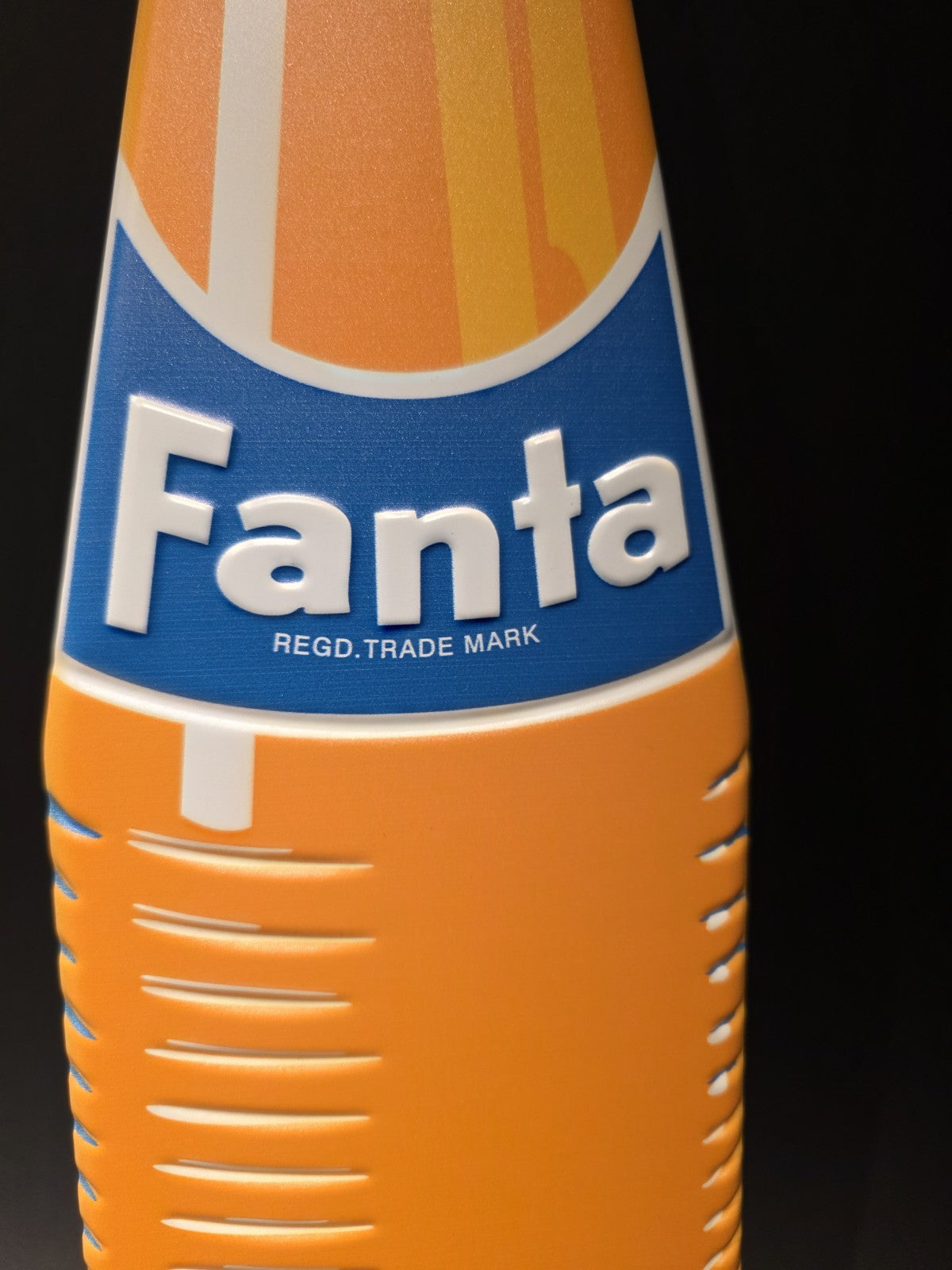 22" Vintage Style Metal Die Cut Fanta Bottle Sign