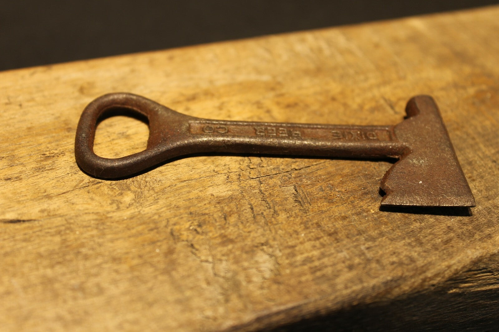 Antique Vintage Style Cast Iron Dixie Beer Bottle Opener Fireman Axe Hatchet