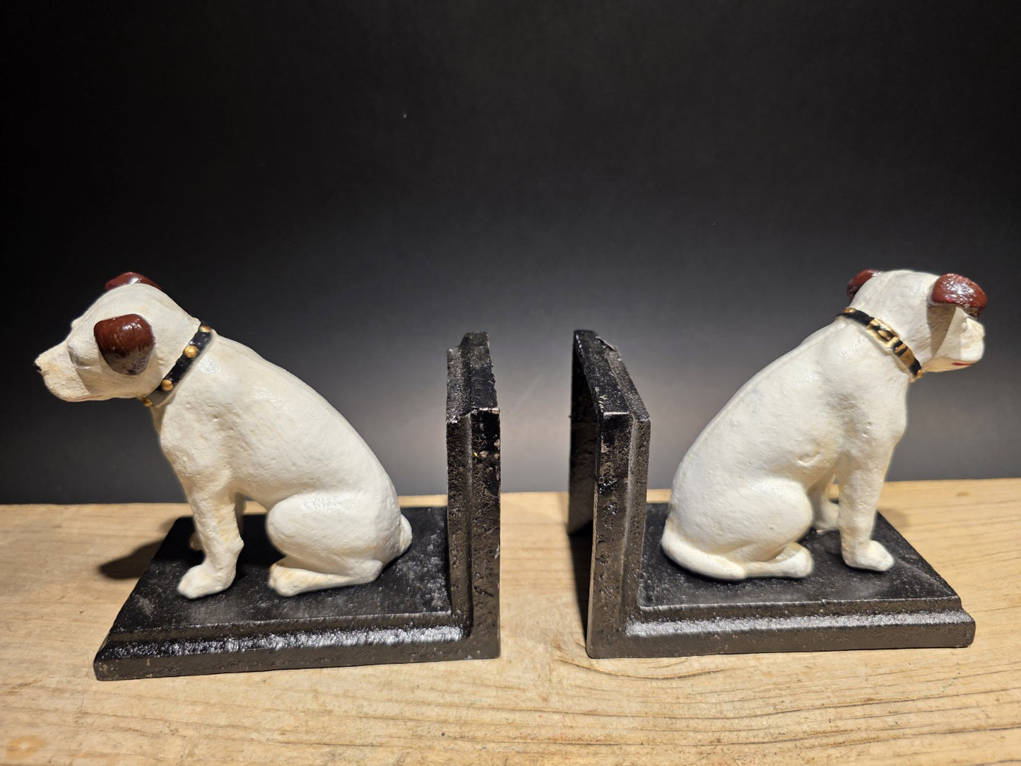 Pair of Cast Iron Nipper Dog Bookends