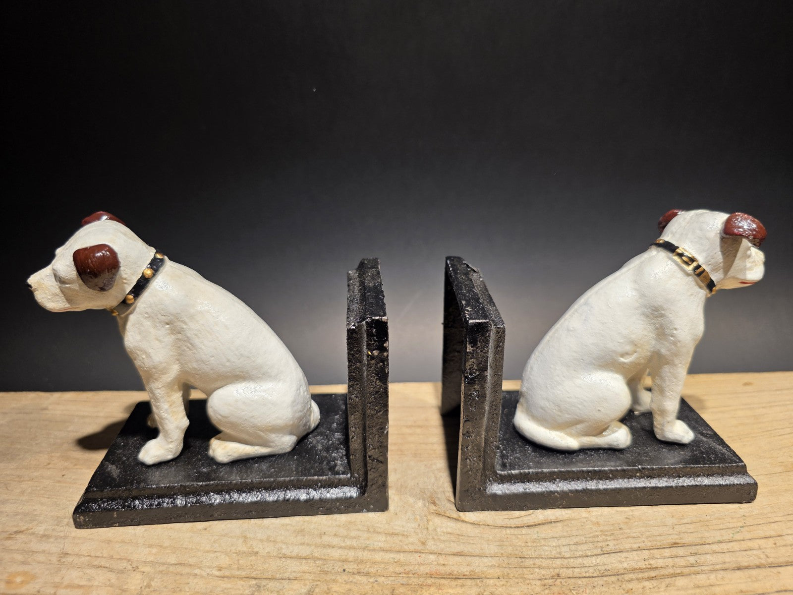 Pair of Cast Iron Nipper Dog Bookends