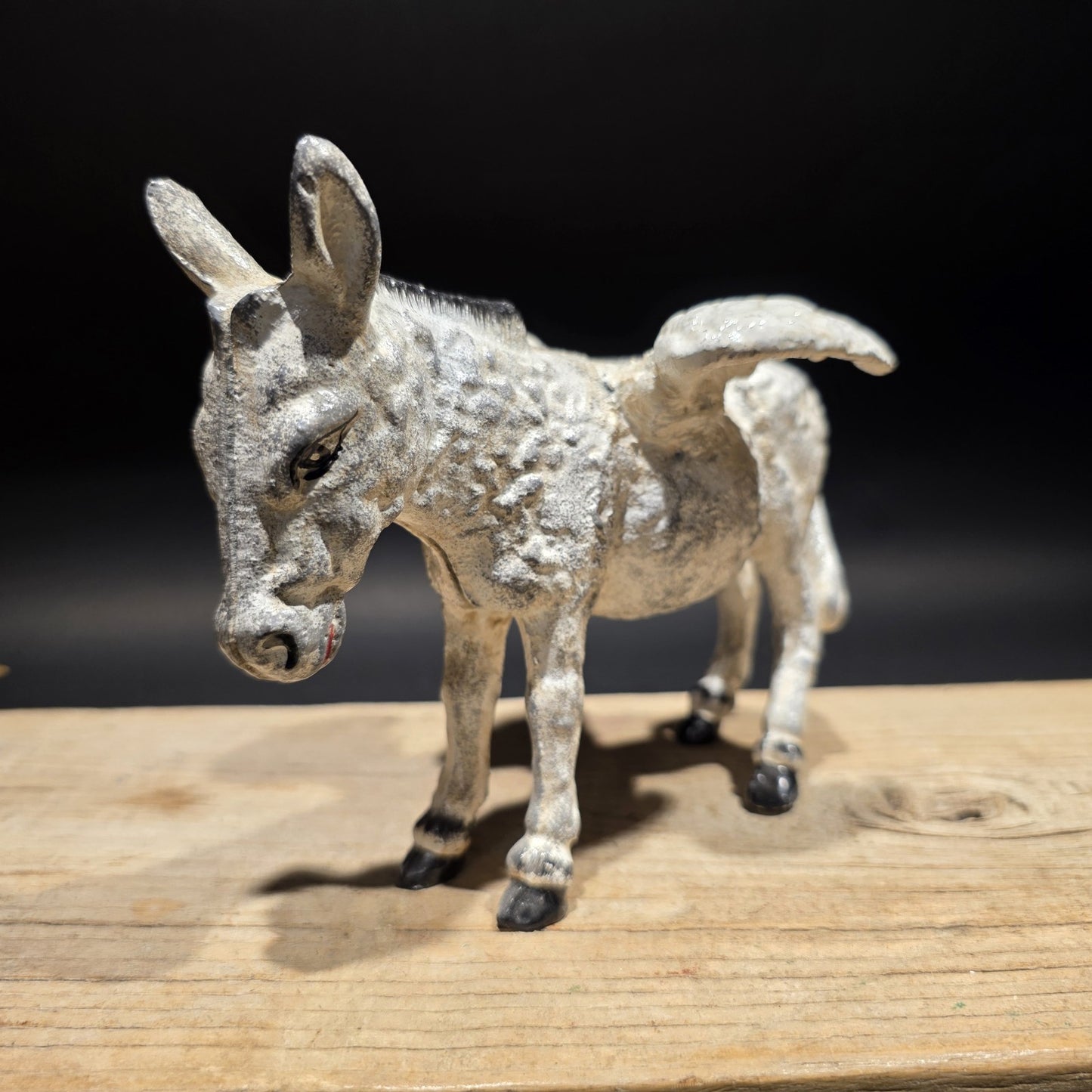 Antique Vintage Style Cast Iron Flying Donkey Coin Bank