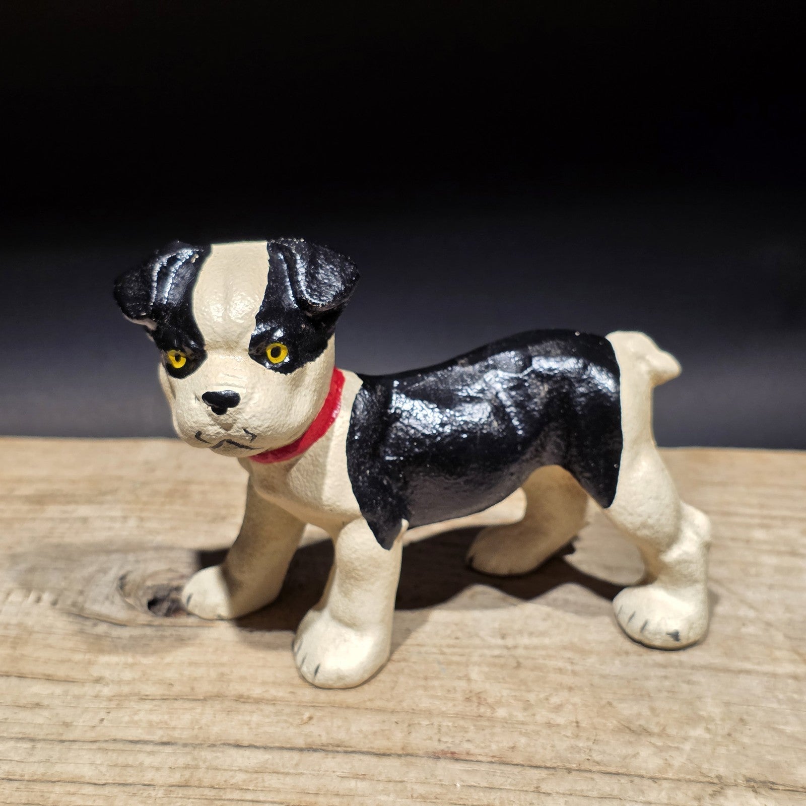 5" Antique Style Cast Iron Boston Terrier Dog Door Stop