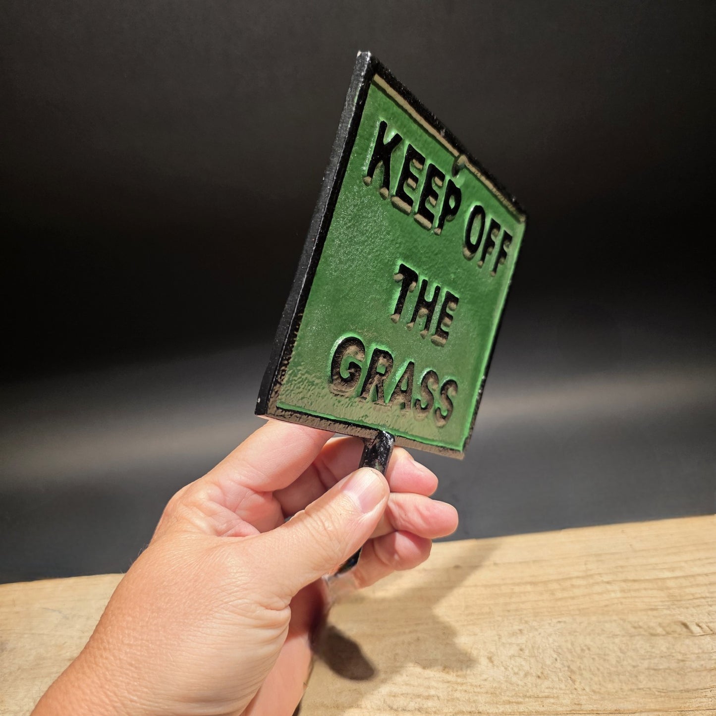 Vintage Style Cast Iron “Keep Off the Grass” Parks Lawn Sign