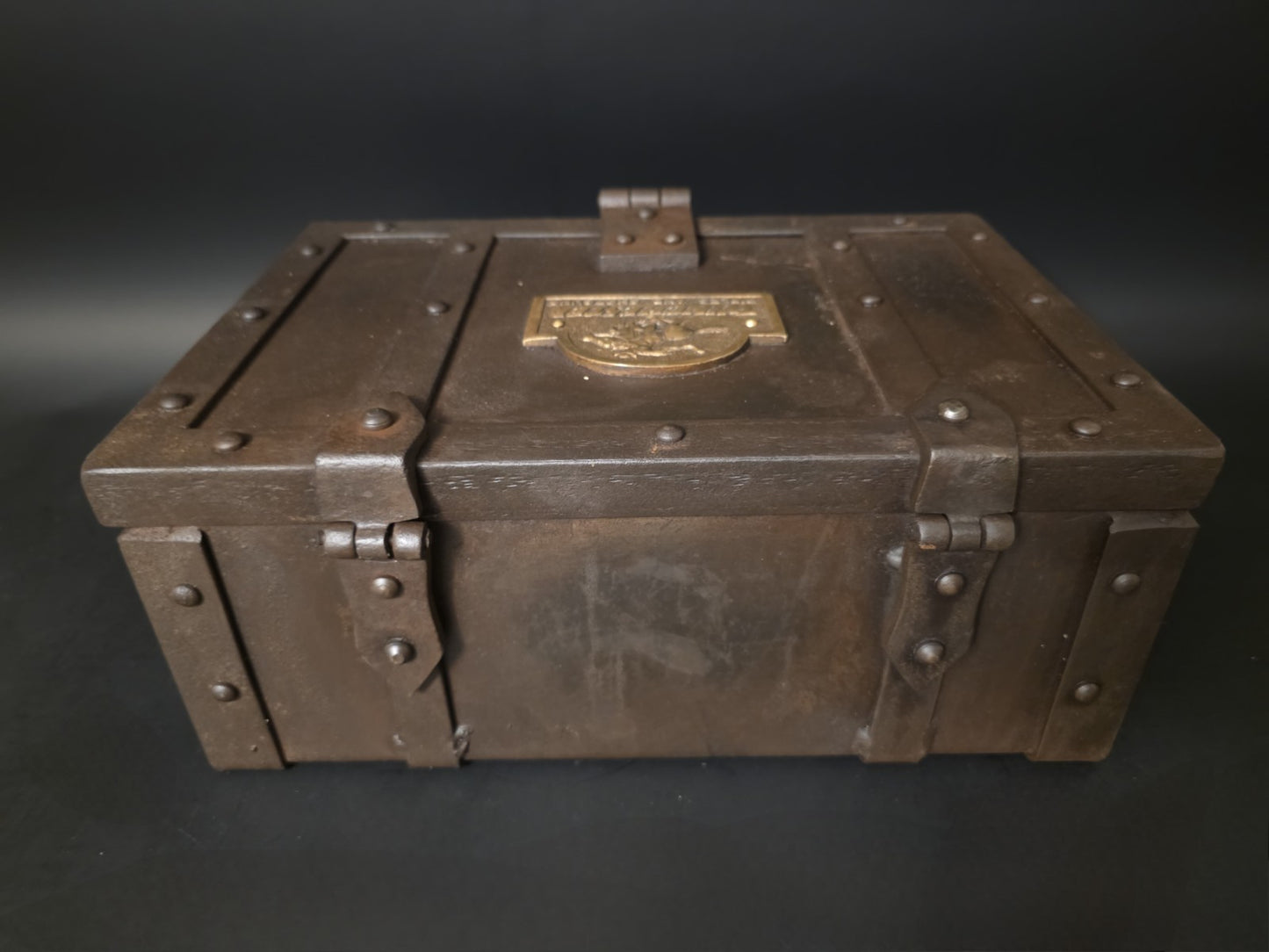 15" Antique Style Cast Iron Winchester Ammunition Chest Strongbox