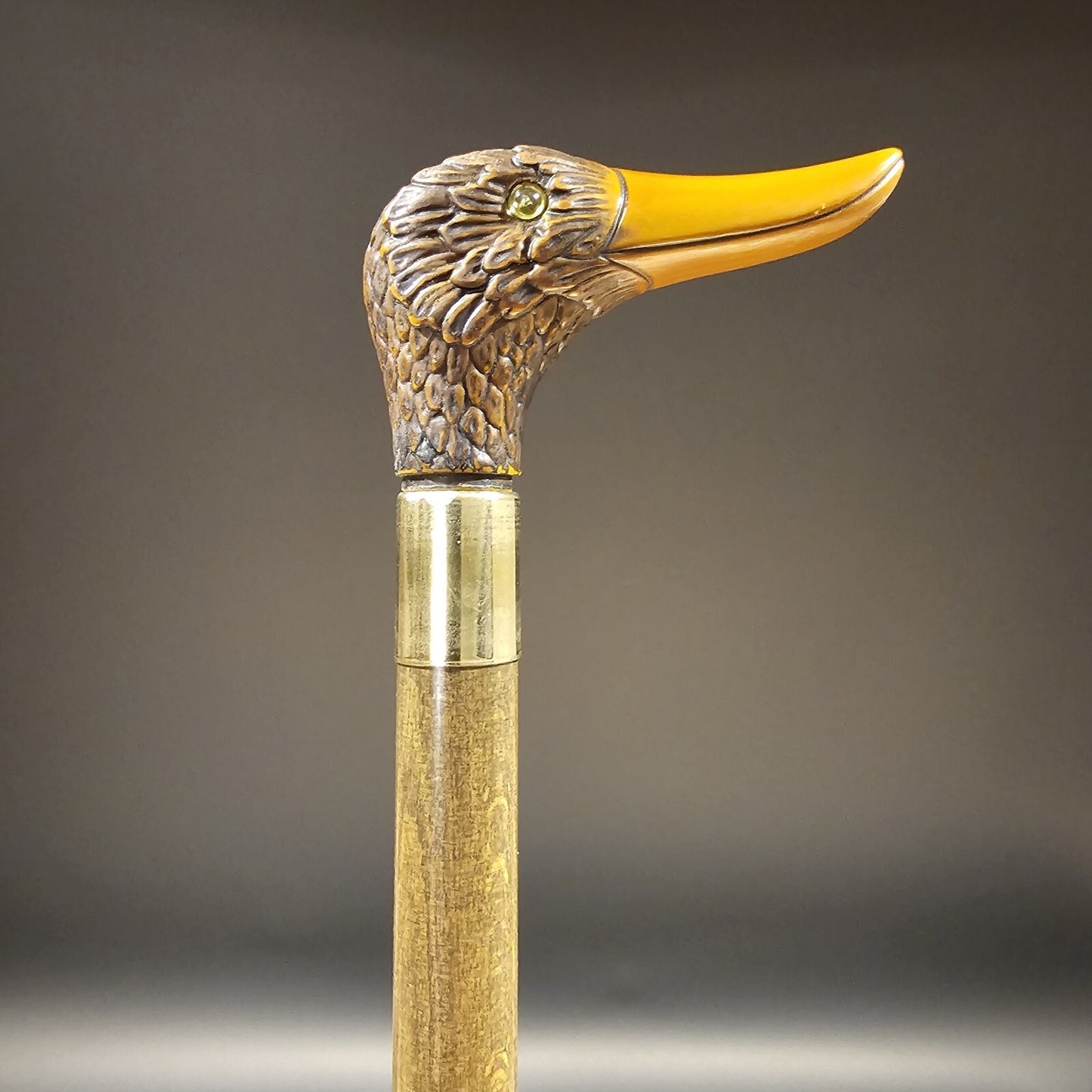 36" Antique Style Brown Duck Head Walking Stick Cane