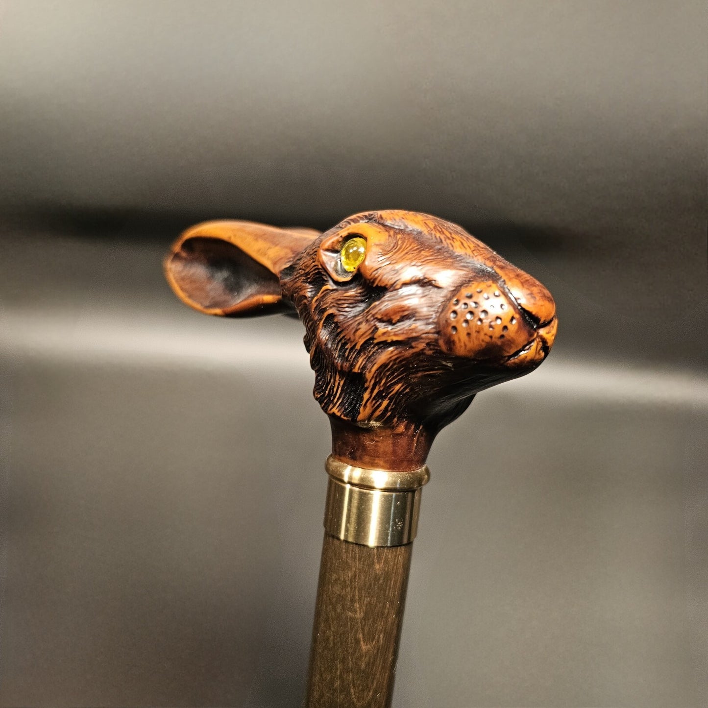 36" Antique Style Jack Rabbit Walking Stick Cane