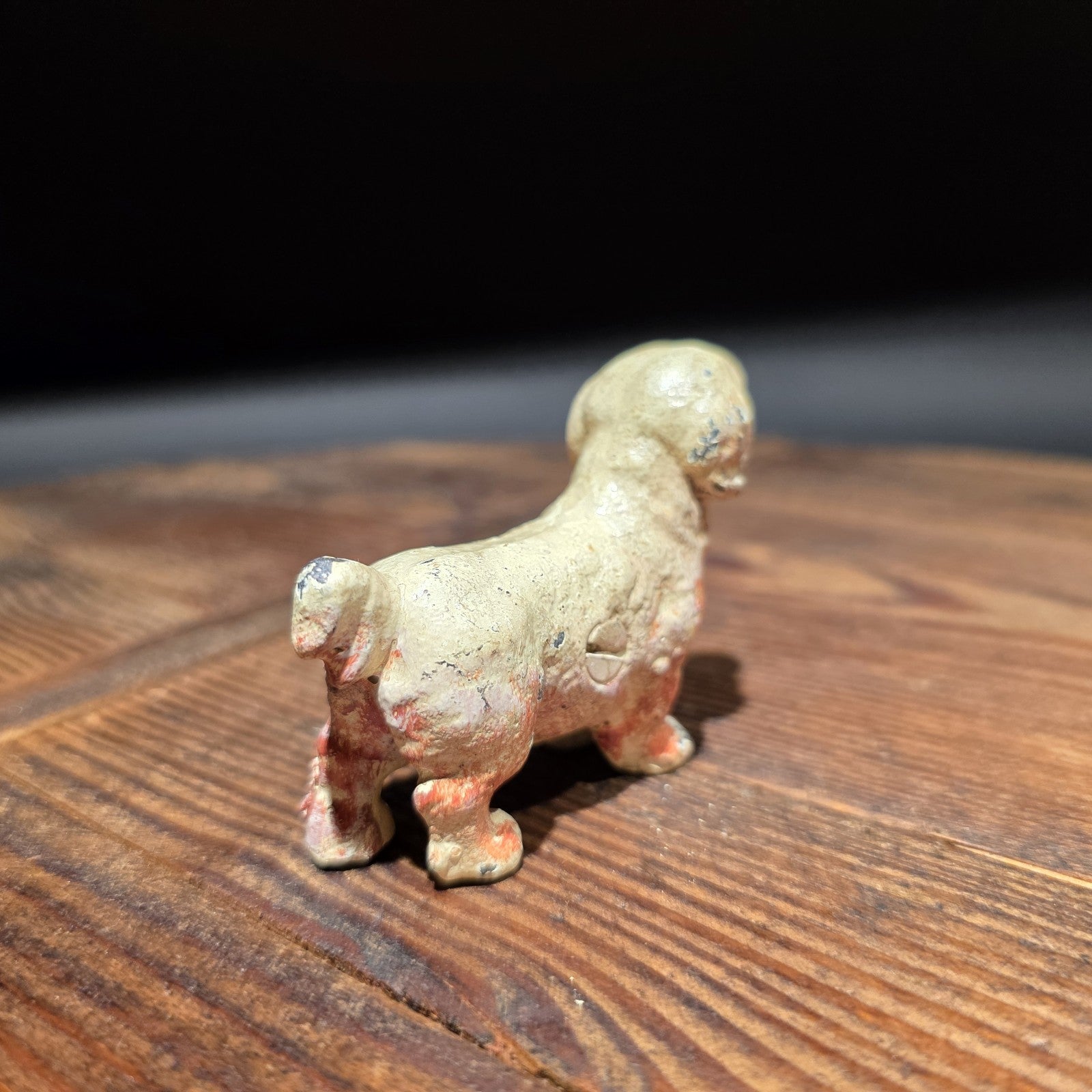 Cast Iron Golden Retriever Dog Figurine – Vintage Style Miniature Animal Figure