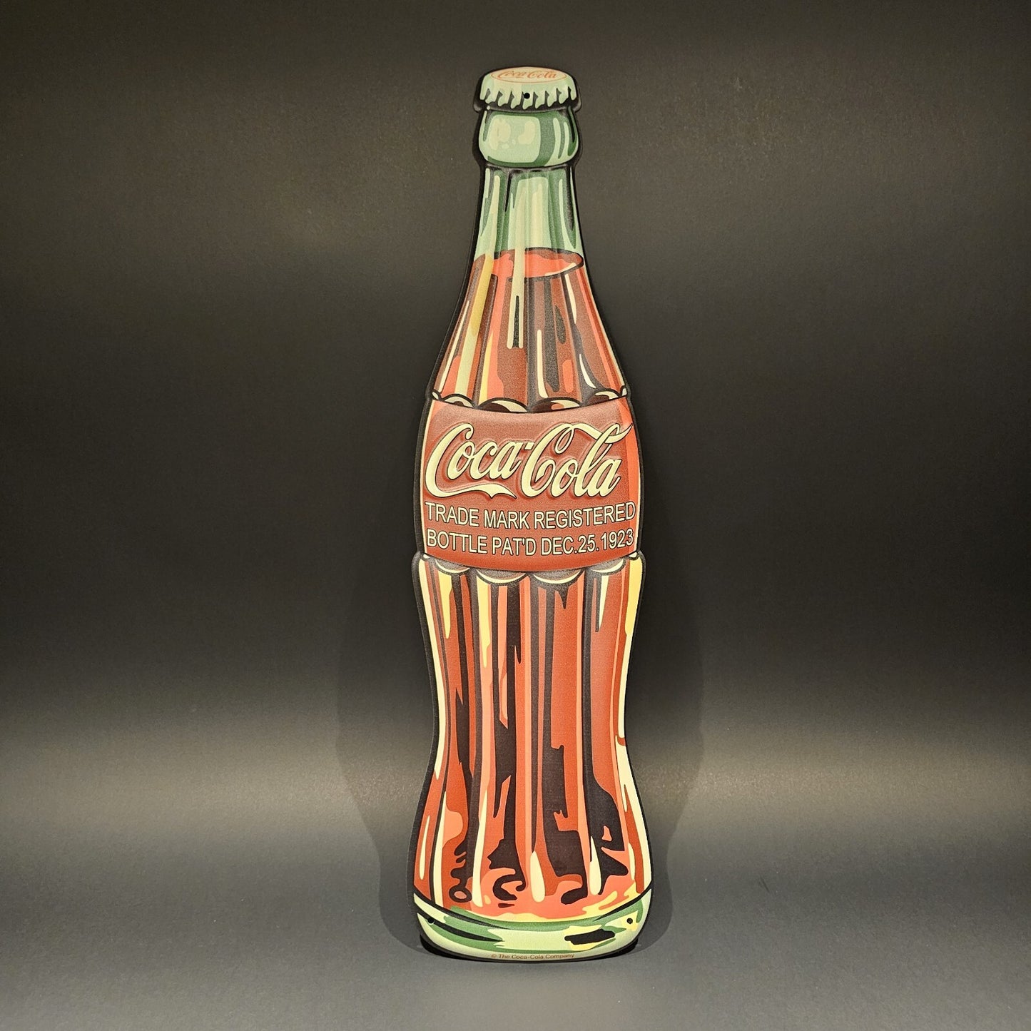 22" Vintage Style Metal Die Cut Coca Cola Bottle Sign