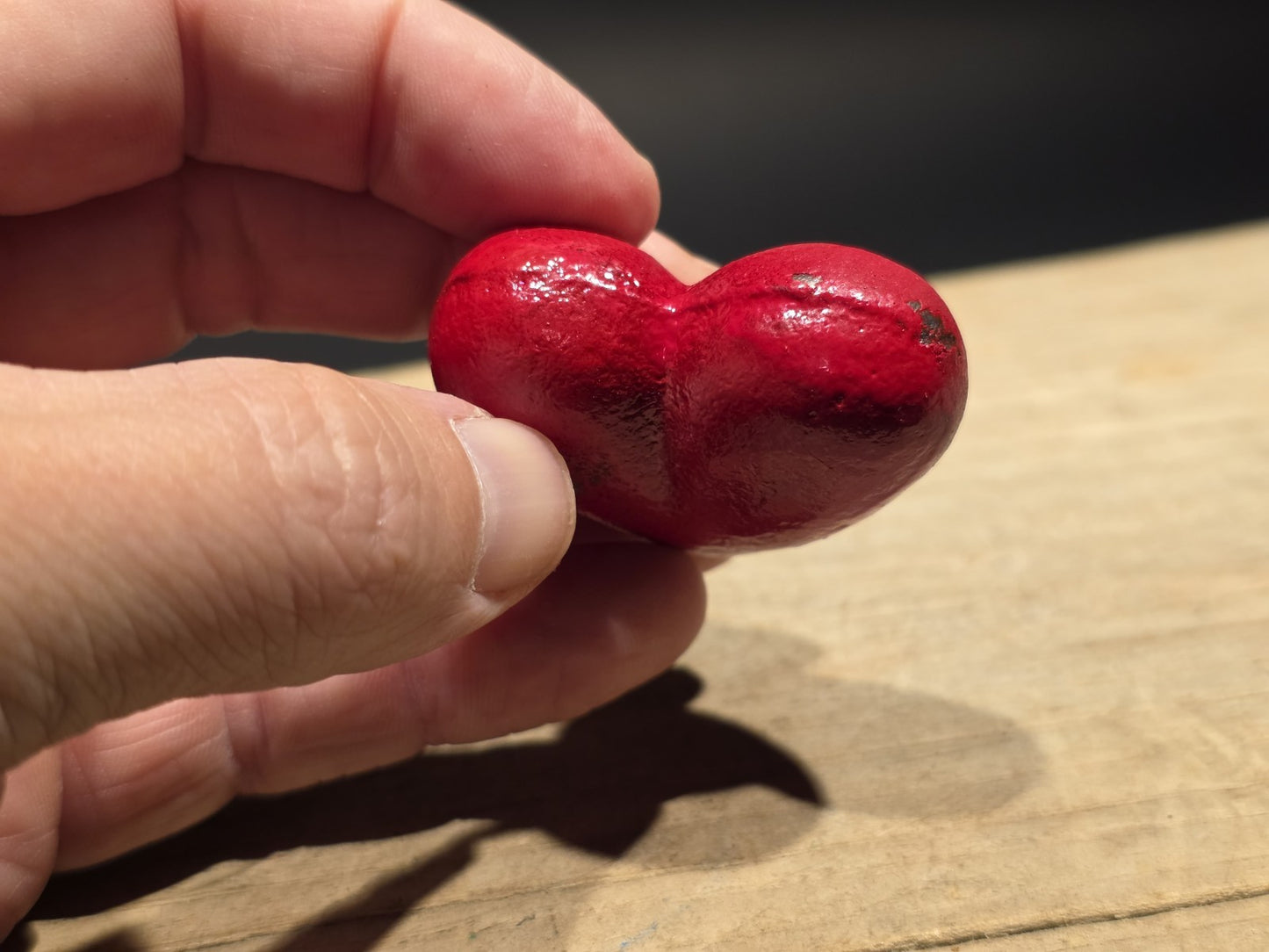 Vintage Style Cast Iron Red Heart