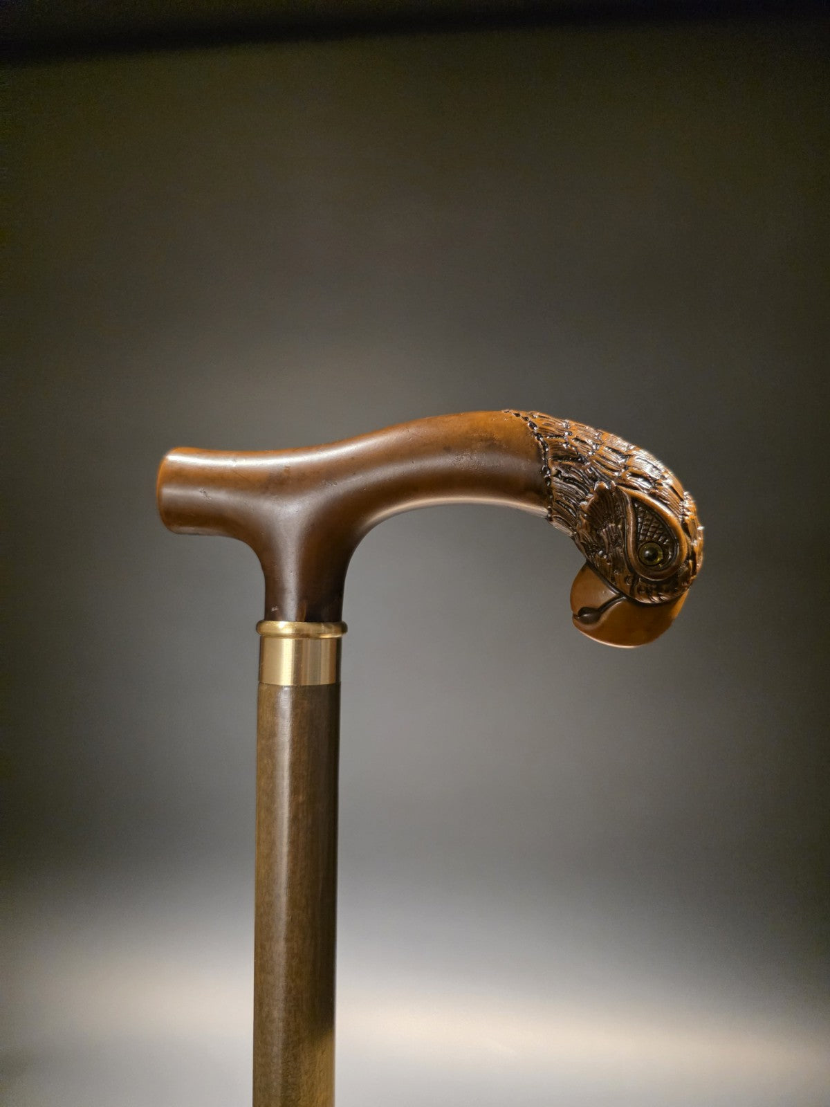 36" Antique Style Parrot Head Walking Stick Cane